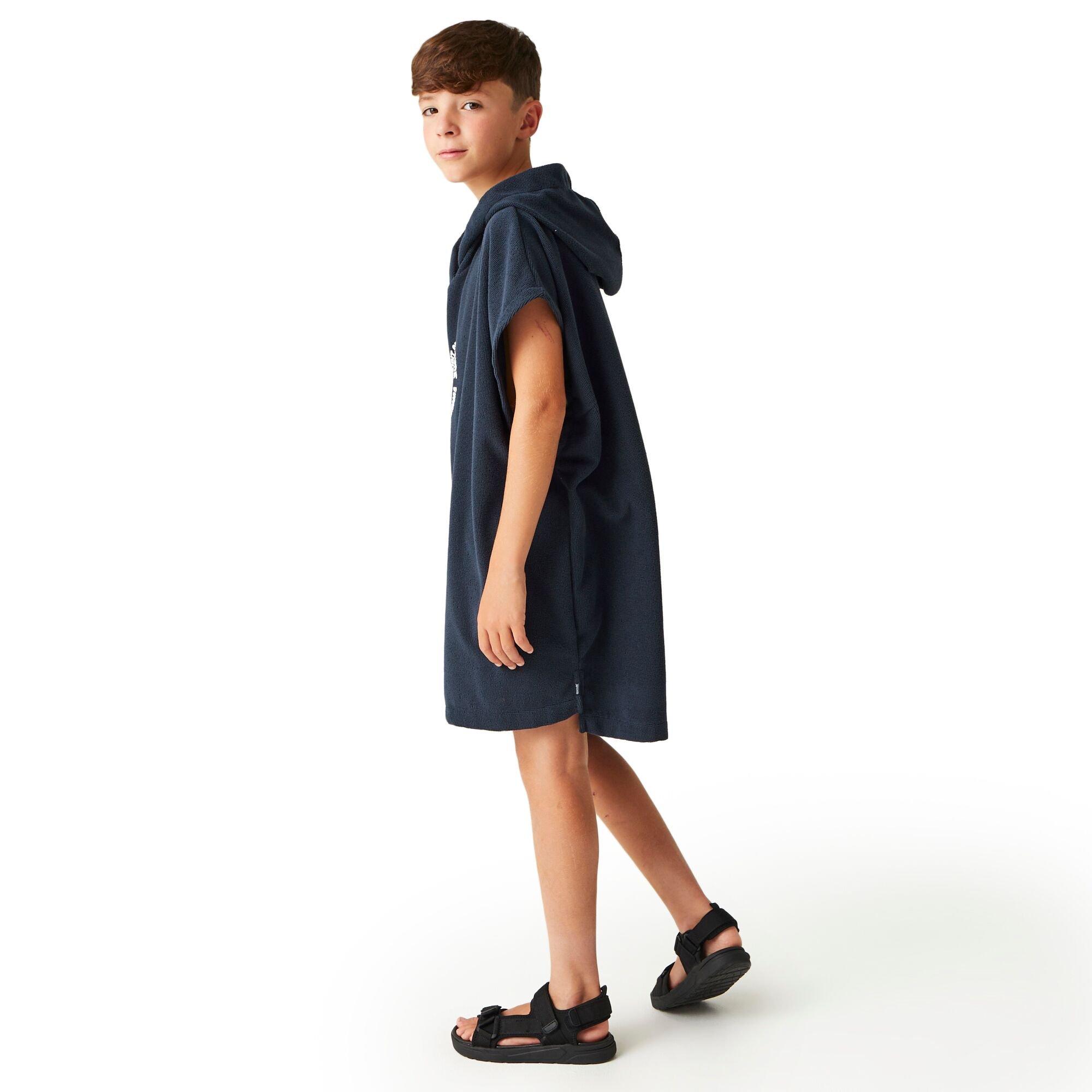 Navy - Regatta - Kids Towel Robe - 4