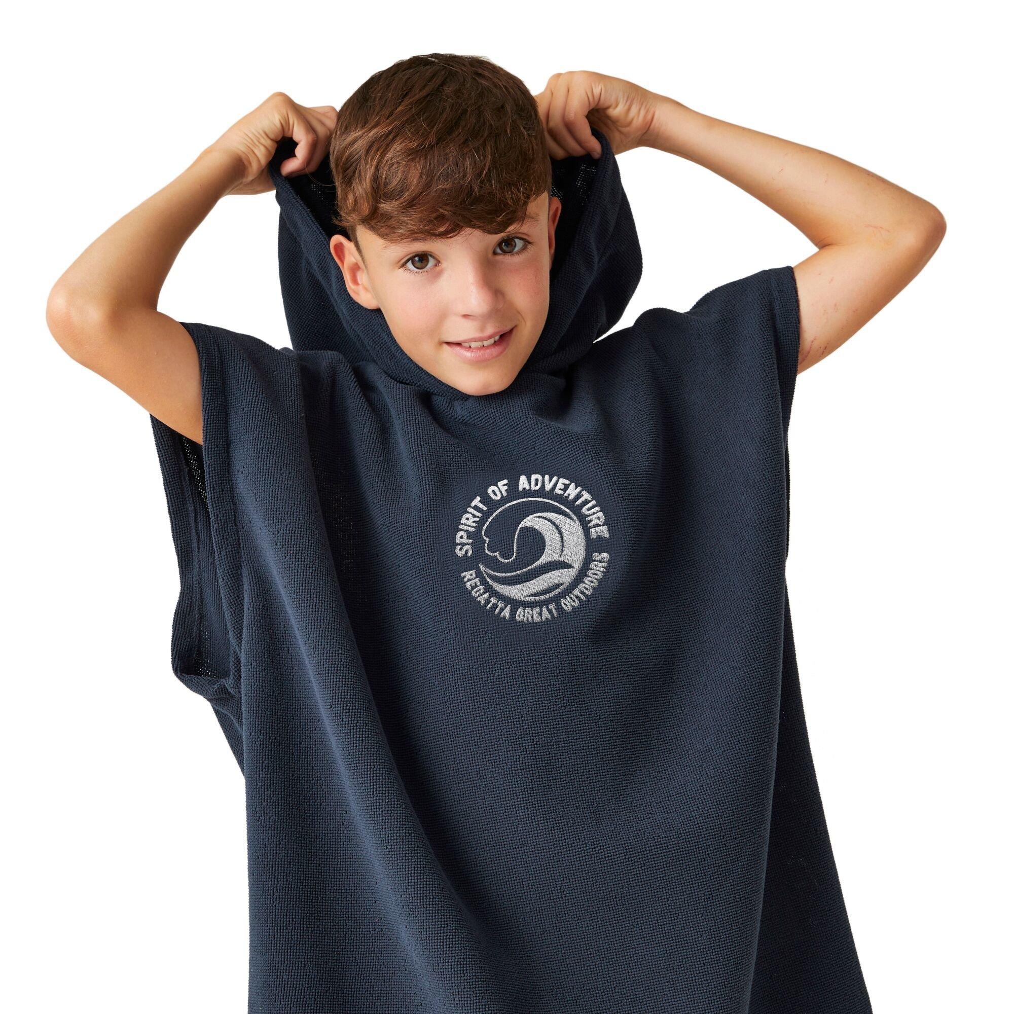 Navy - Regatta - Kids Towel Robe - 5