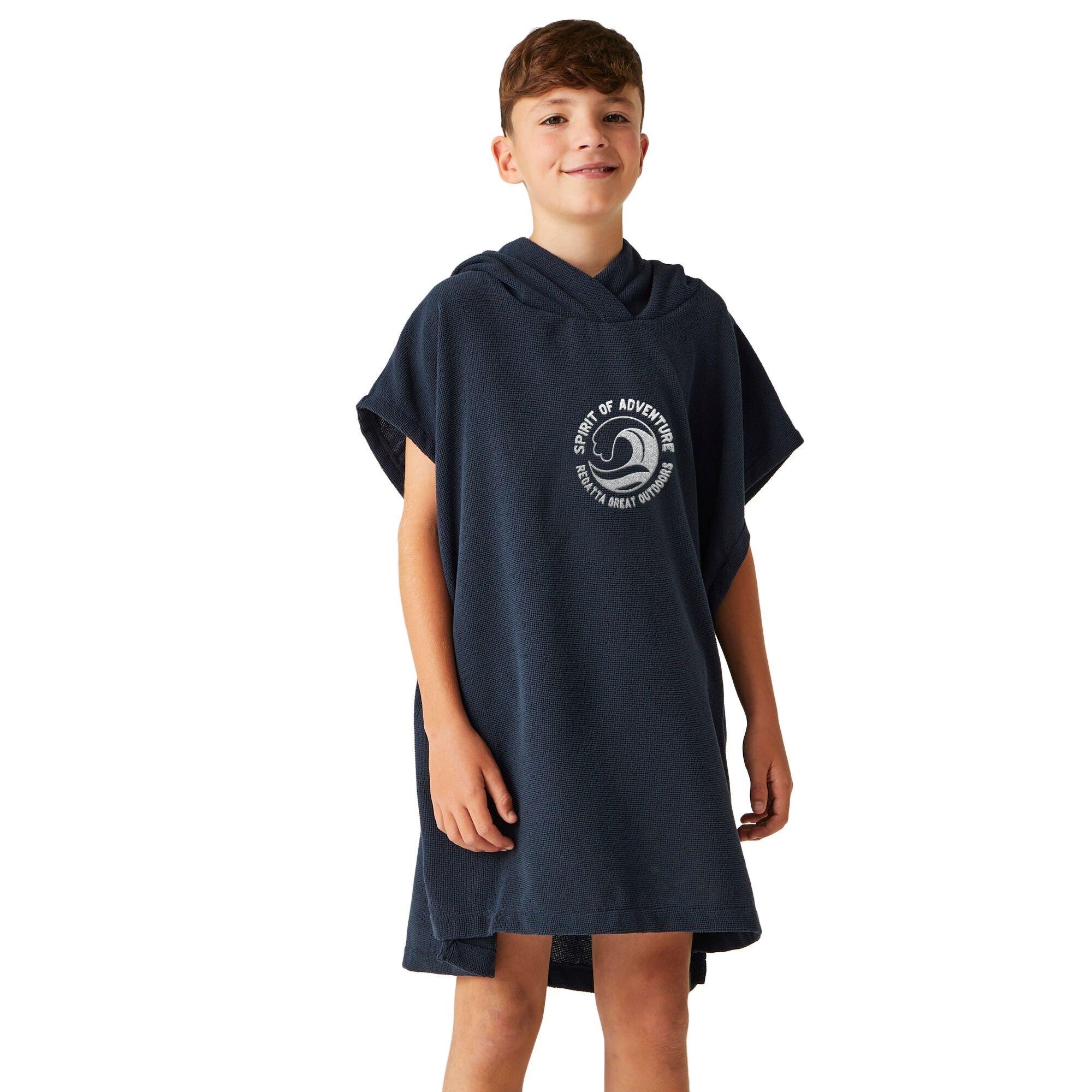 Navy - Regatta - Kids Towel Robe - 7
