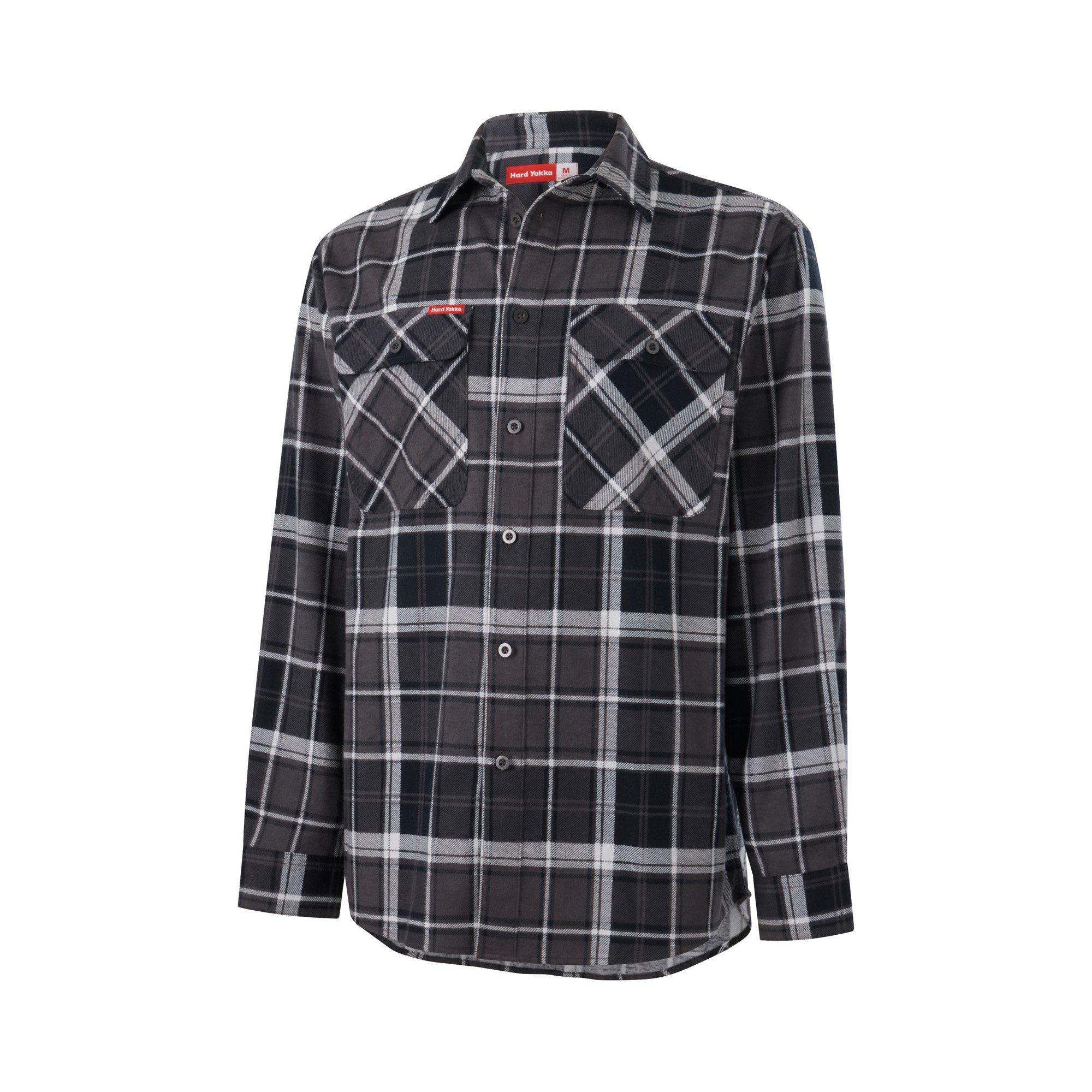 Charcoal - Hard Yakka - Core Flannel Shirt - 3