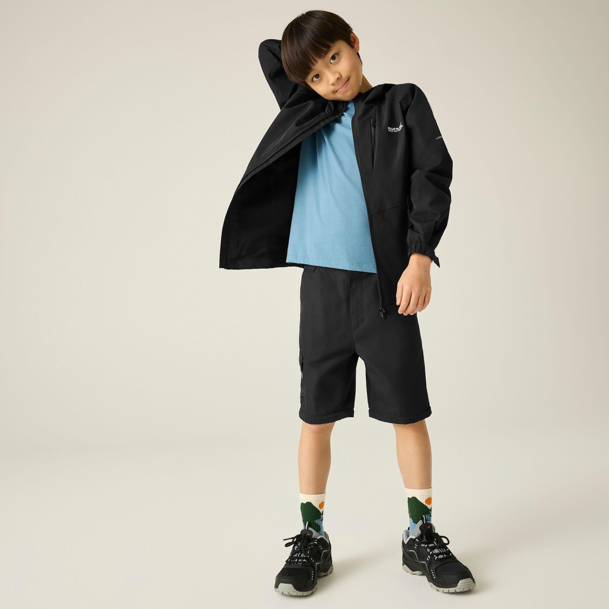 Black - Regatta - Kids Calderdale III Waterproof Isotex Jacket - 3