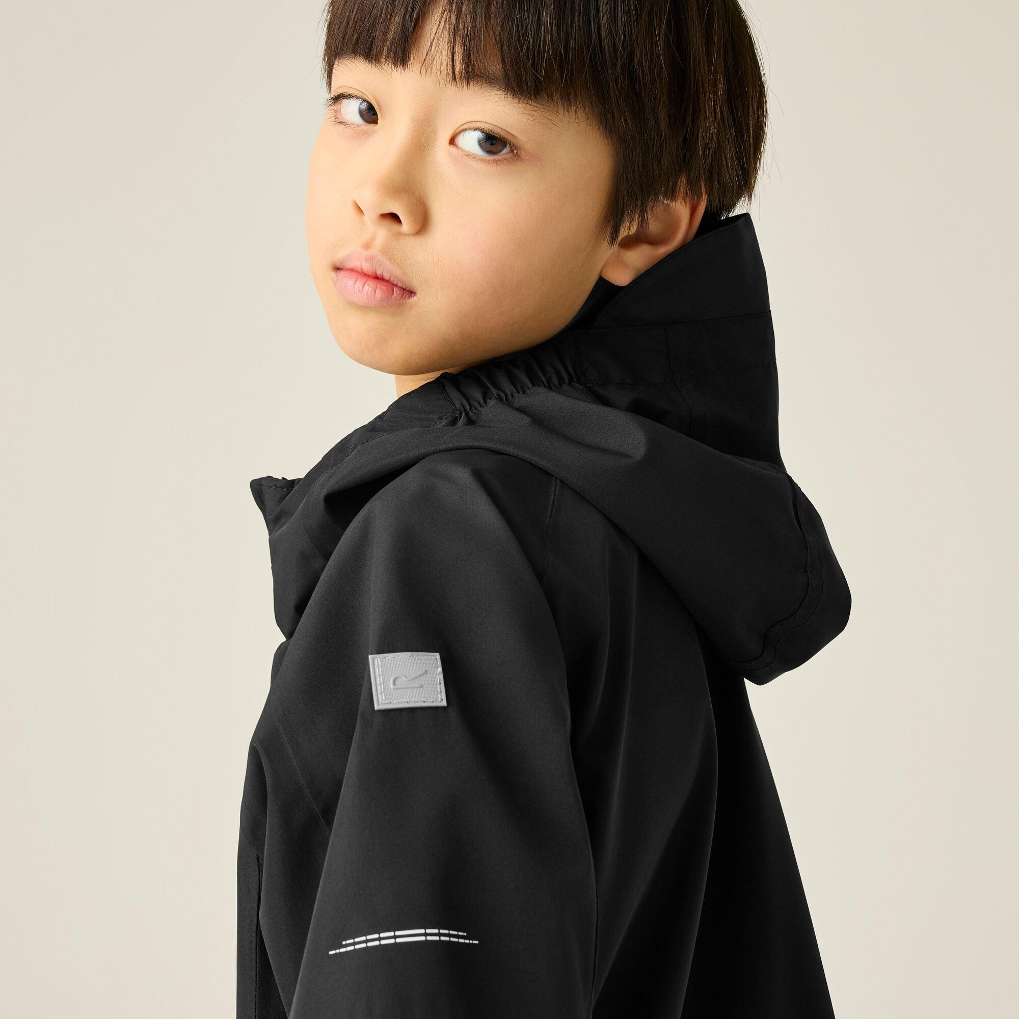 Black - Regatta - Kids Calderdale III Waterproof Isotex Jacket - 4