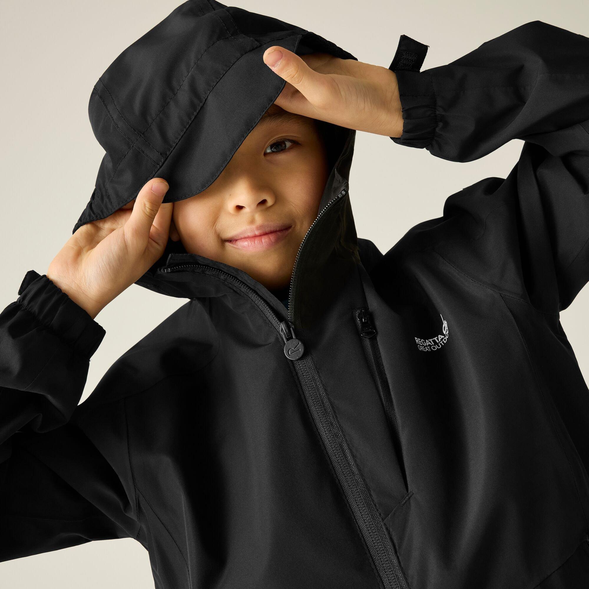 Black - Regatta - Kids Calderdale III Waterproof Isotex Jacket - 5