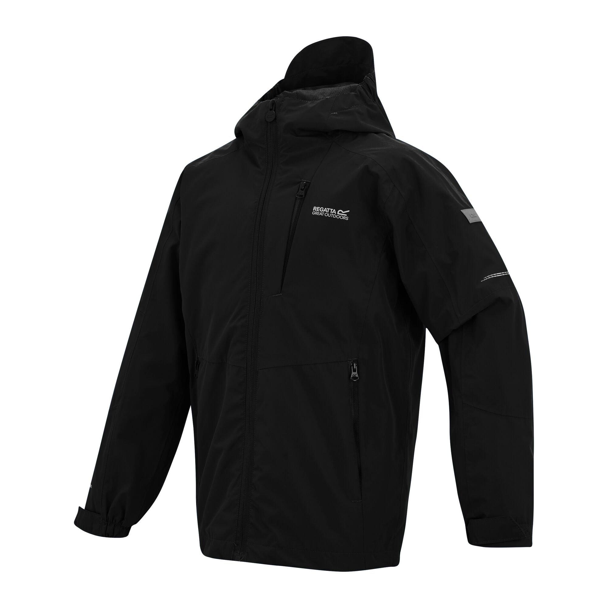 Black - Regatta - Kids Calderdale III Waterproof Isotex Jacket - 8