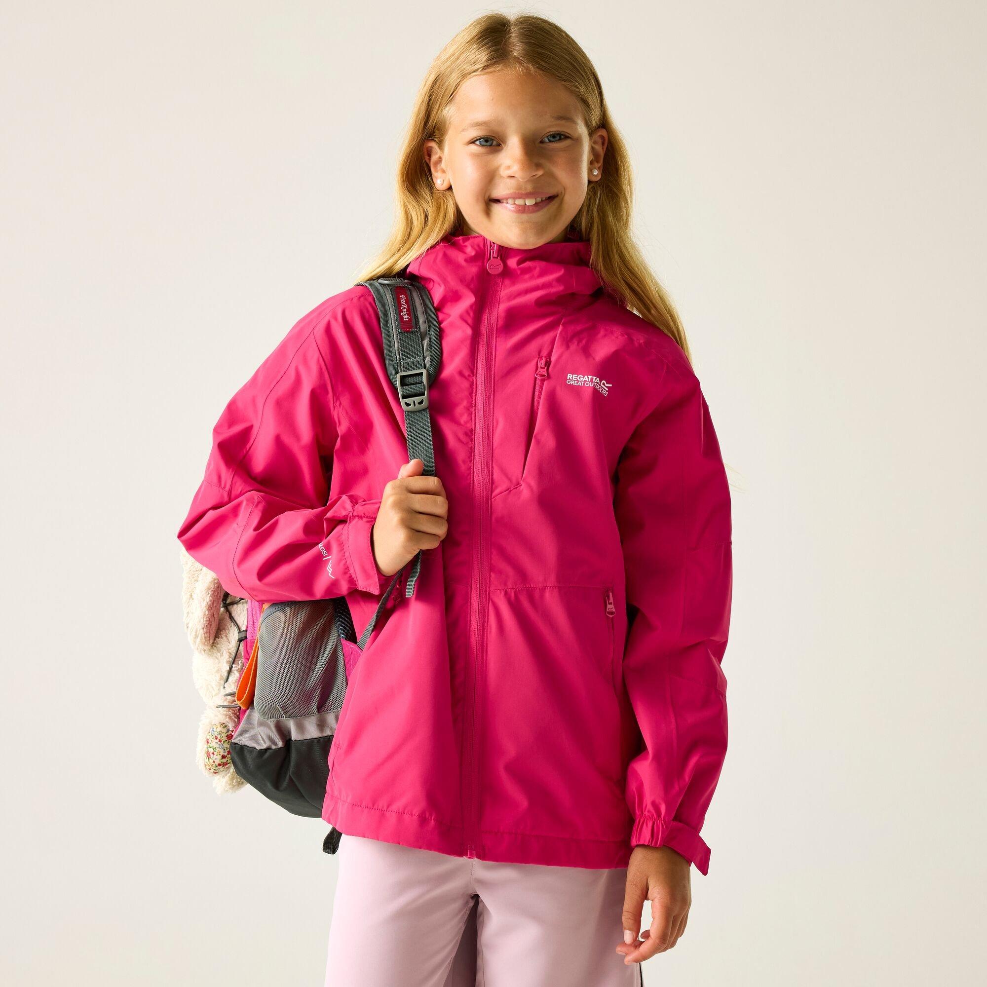 Regatta Boys Junior Calderdale Iii Waterproof Shell - Pink Potion - 11-12 Year