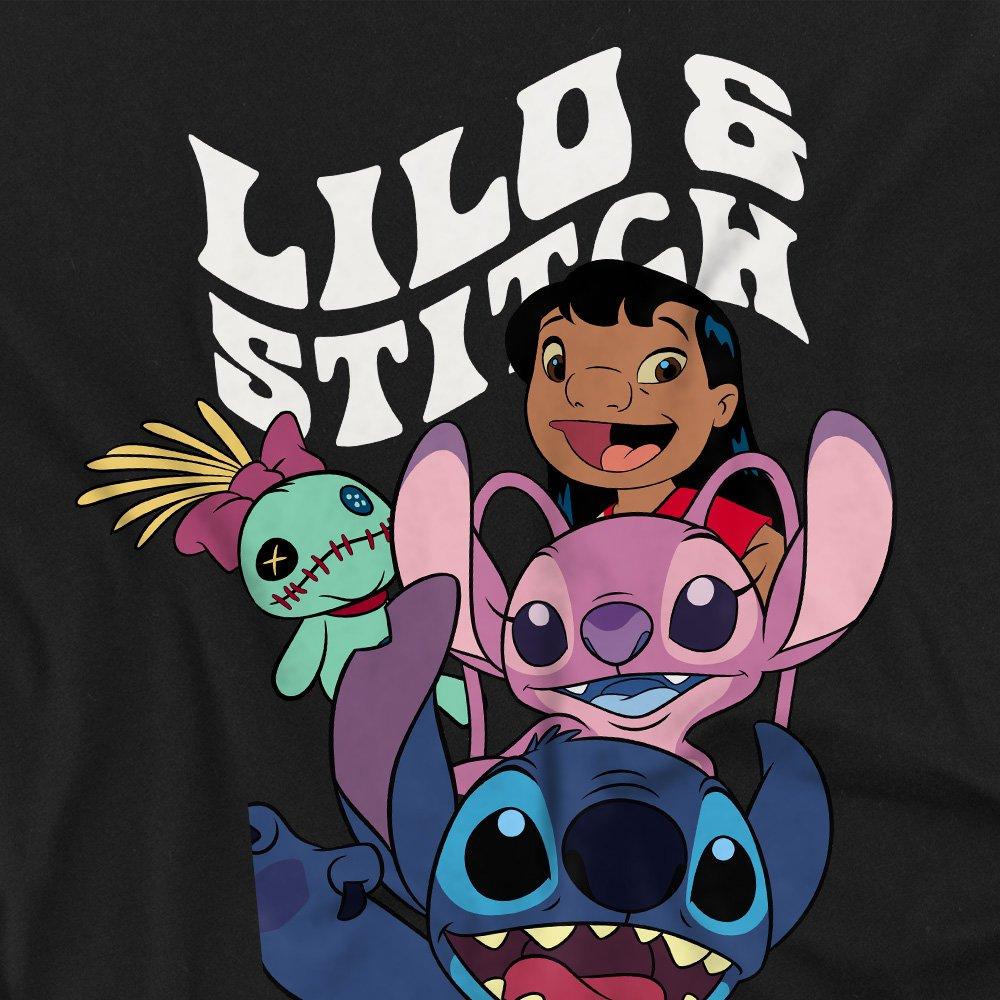 Black - Disney - Lilo & Stitch Character Montage Mens T-Shirt Black - 2