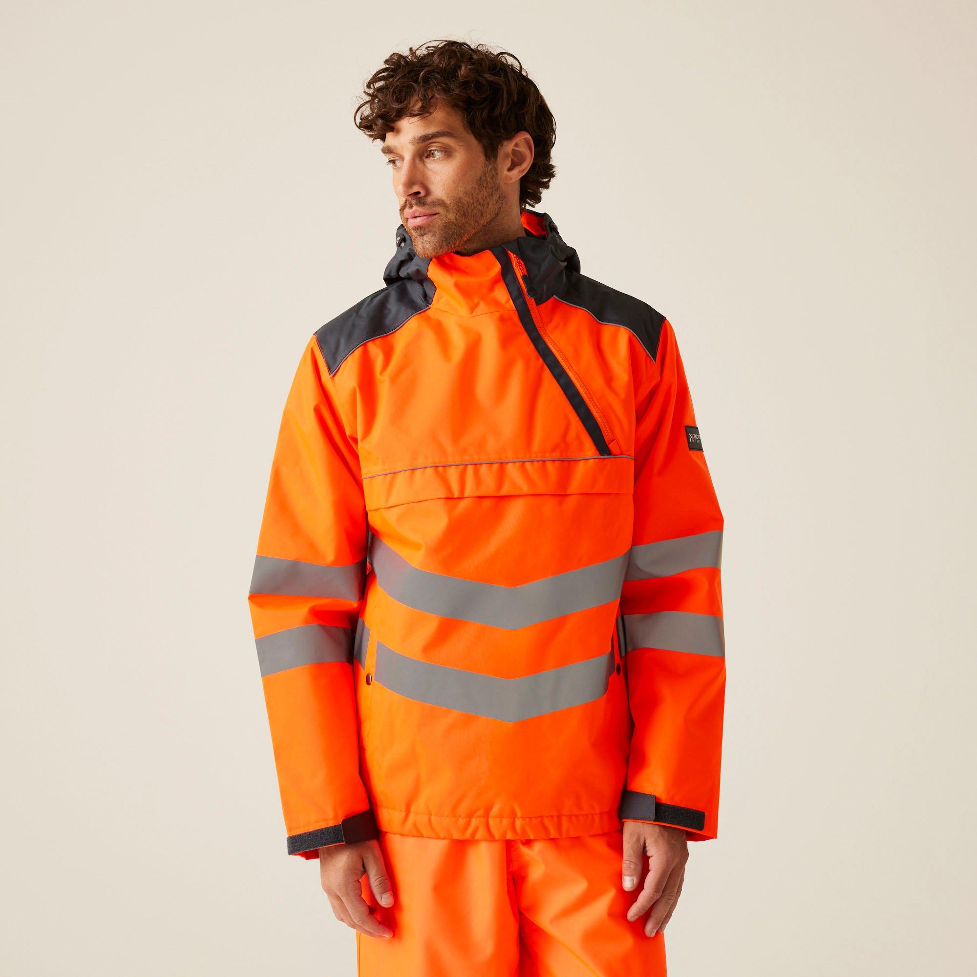 Regatta Men's Hi-Vis Waterproof Insulated Reflective Overhead Bo - Orange/Grey - 3XL