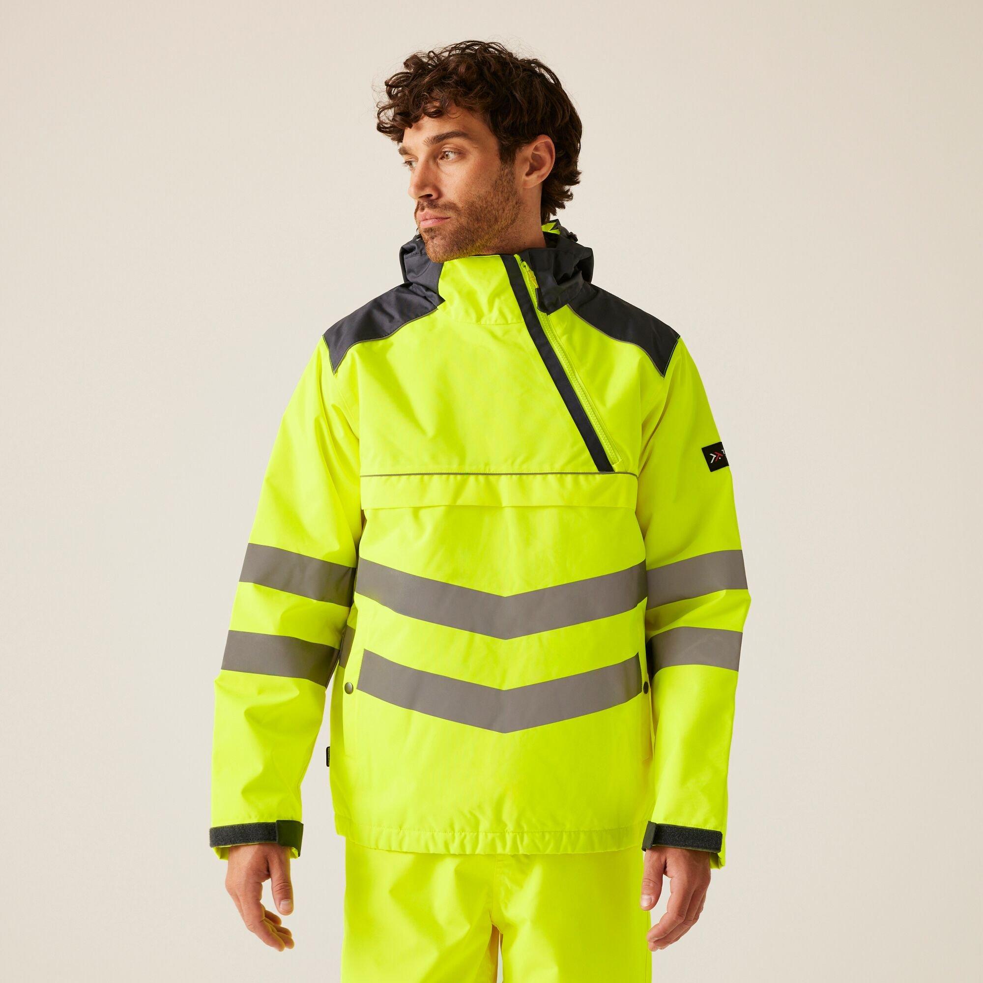 Regatta Men's Hi-Vis Waterproof Insulated Reflective Overhead Bo - Yellow/Grey - M