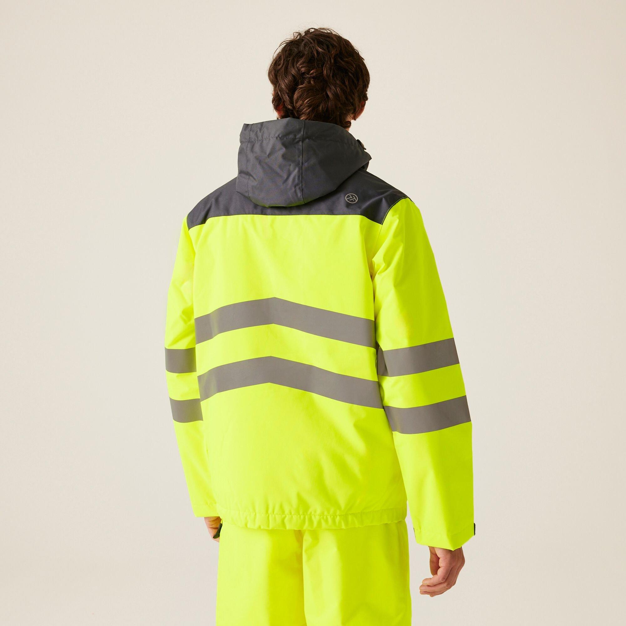 Yellow/Grey - Regatta - Hi-Vis Waterproof Insulated Reflective Overhead Bo - 2