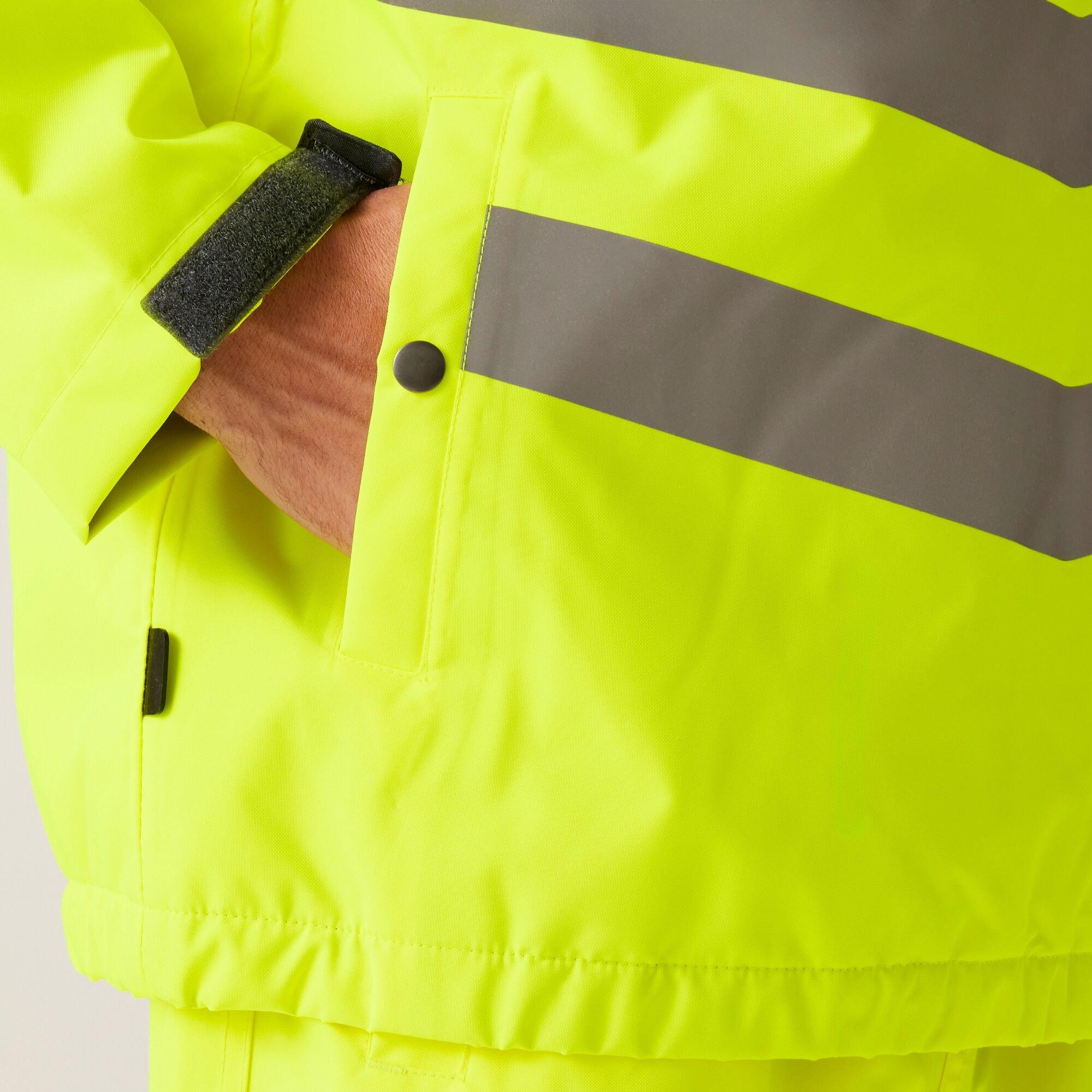 Yellow/Grey - Regatta - Hi-Vis Waterproof Insulated Reflective Overhead Bo - 4