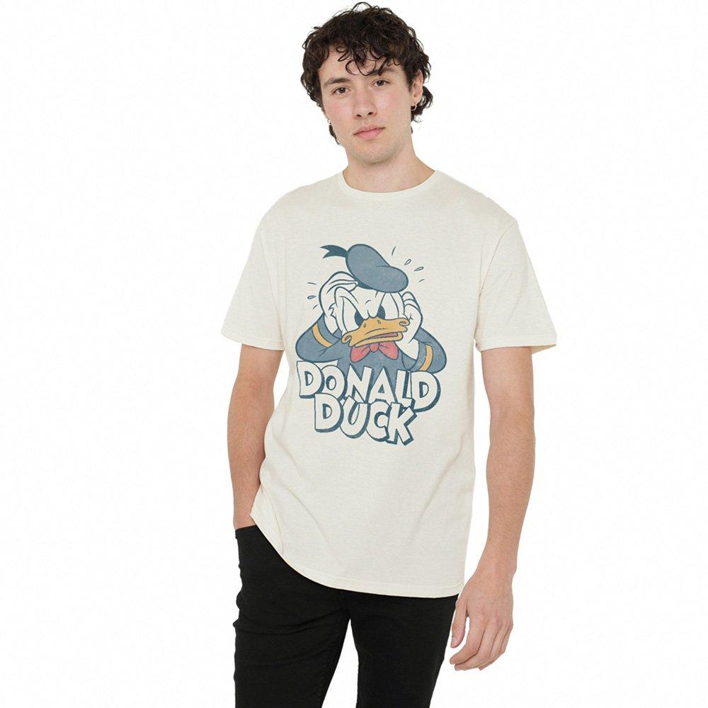 Mickey Mouse Men's Mickey & Friends Donald Duck Stressed Out T-S - Natural - XL
