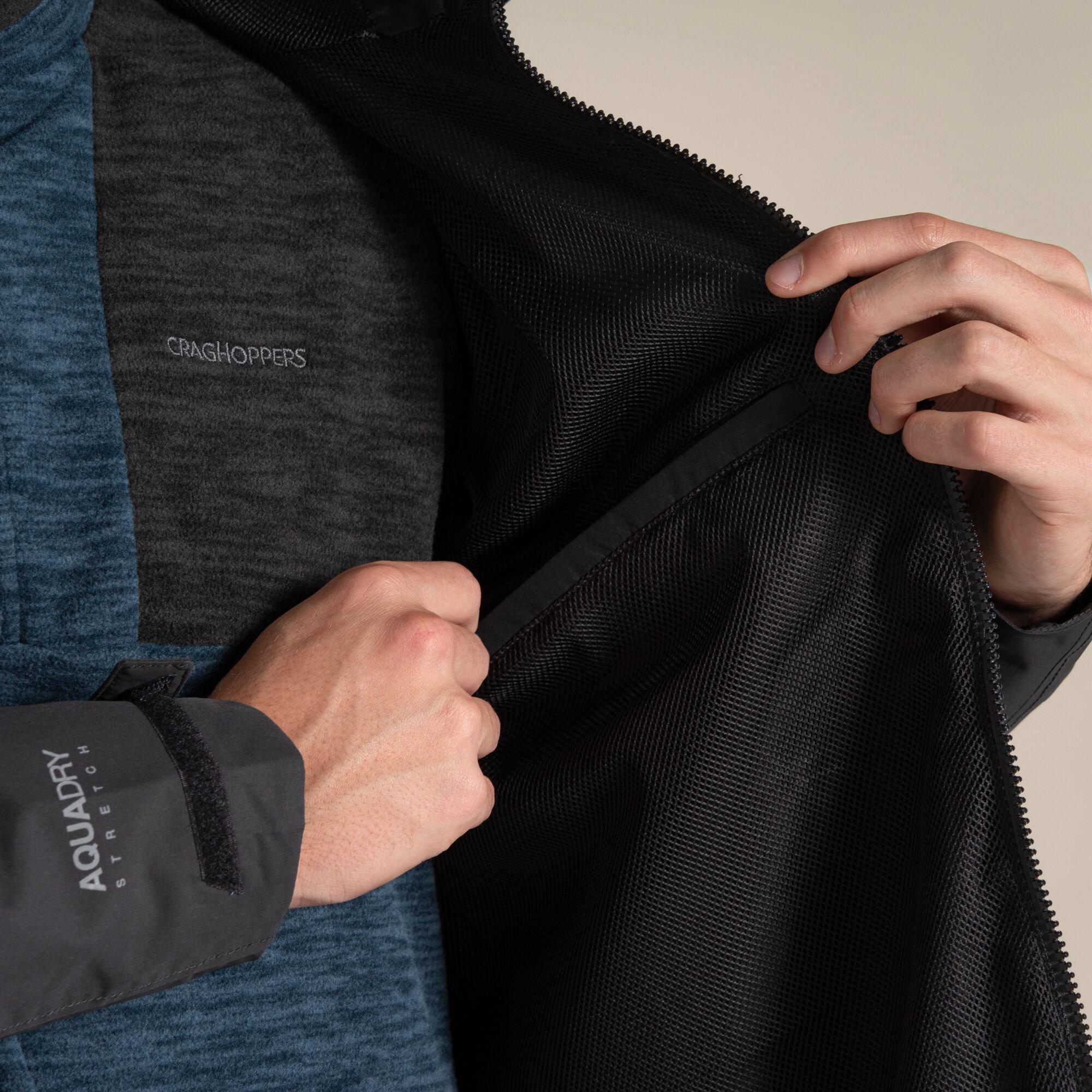 Blkpep/Black - Craghoppers - Men's Vanth AquaDry Wind Resistant Long Sleeve Waterproof Jacket - 4