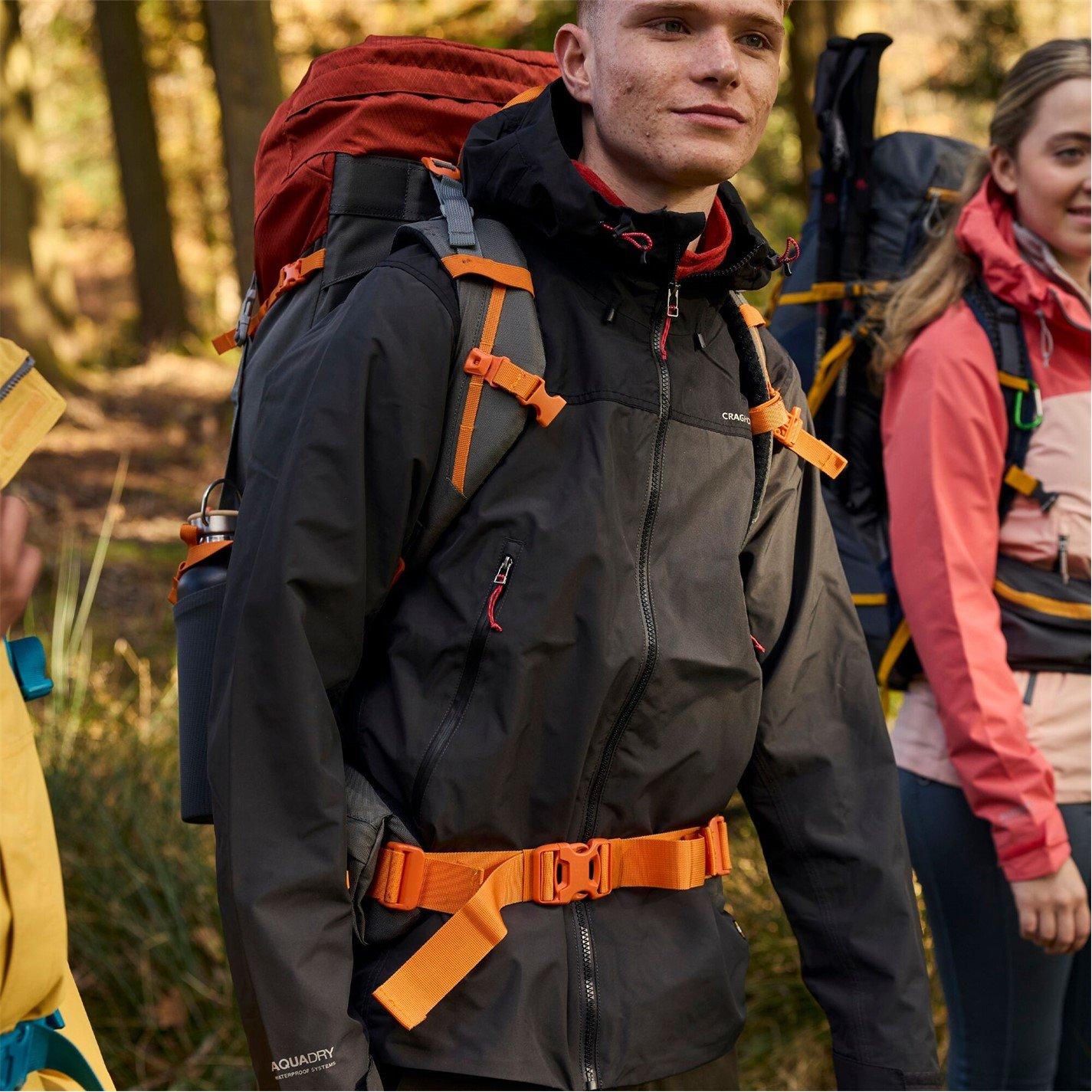 Black/Mosgrn - Craghoppers - Men's Vanth AquaDry Wind Resistant Long Sleeve Waterproof Jacket - 2