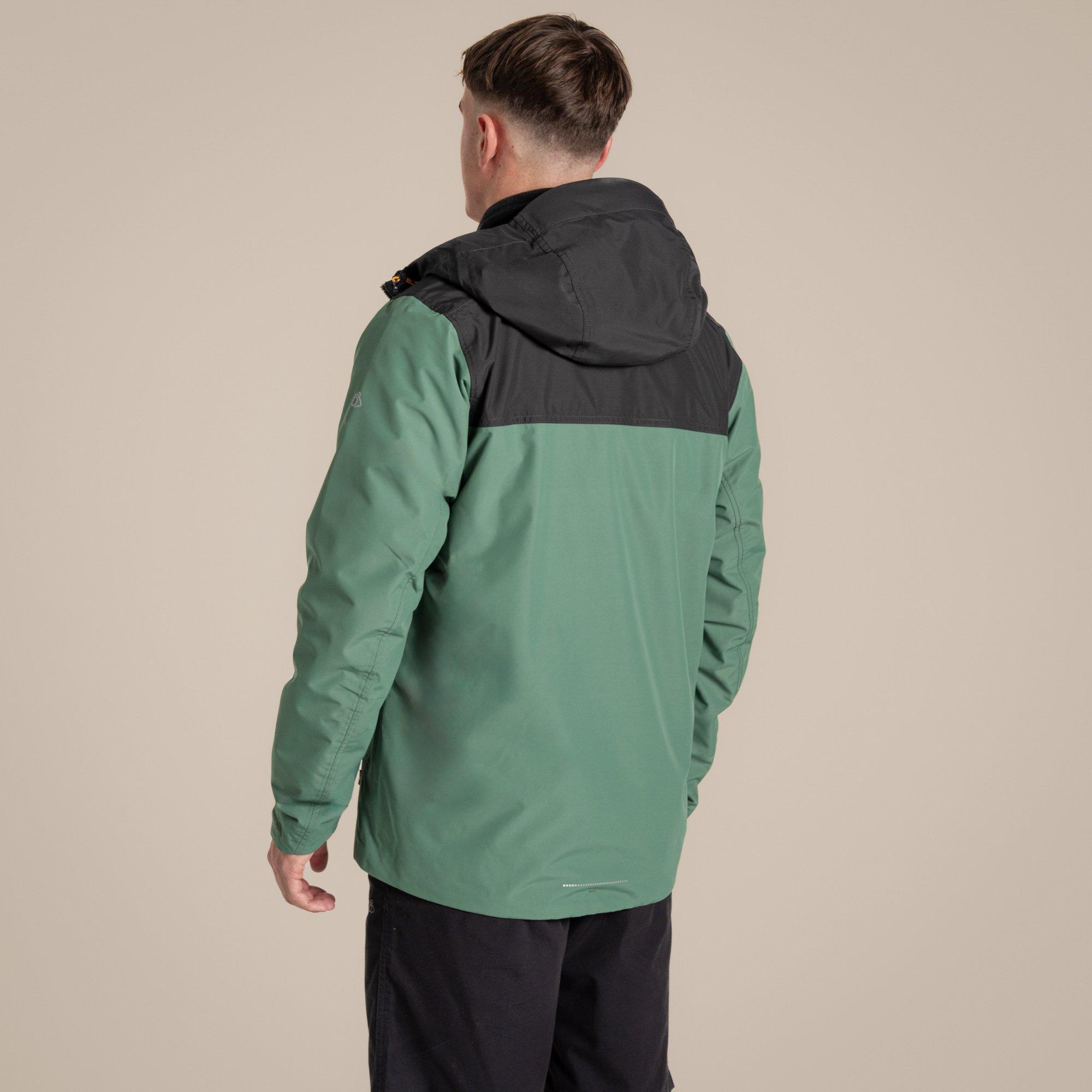 Black/Mosgrn - Craghoppers - Men's Vanth AquaDry Wind Resistant Long Sleeve Waterproof Jacket - 9