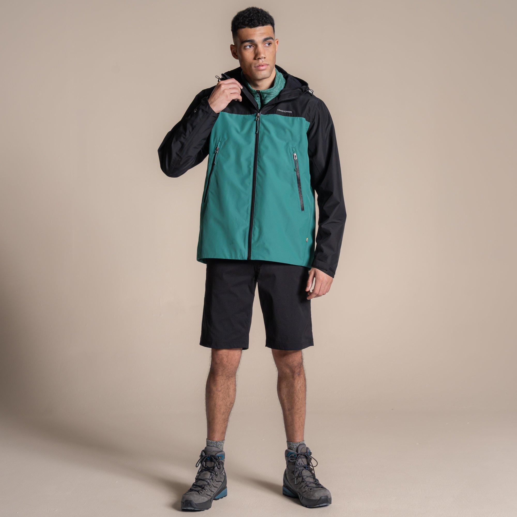 Black/Mosgrn - Craghoppers - Mens Vanth Waterproof Lightweight Jacket - 3