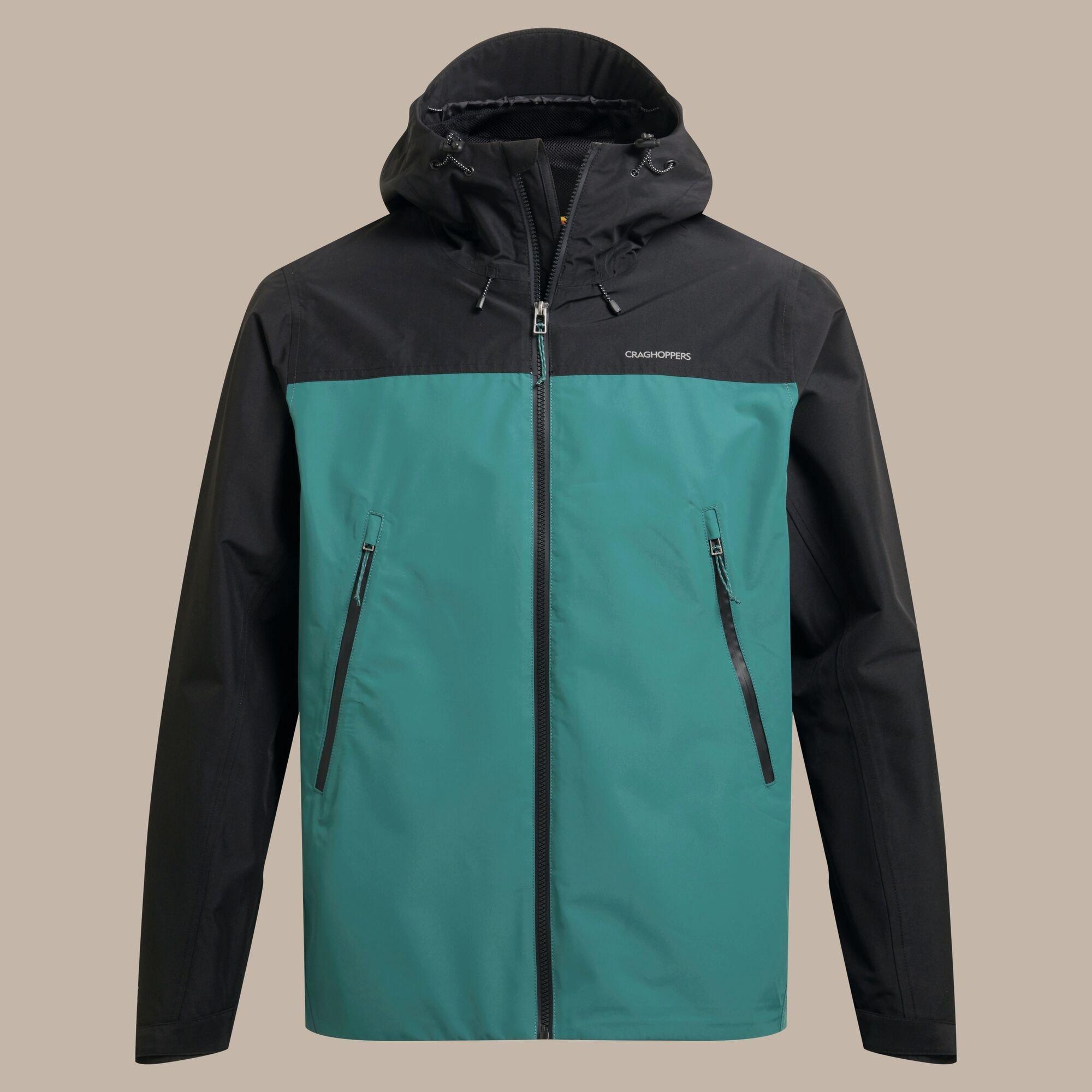 Black/Mosgrn - Craghoppers - Mens Vanth Waterproof Lightweight Jacket - 10