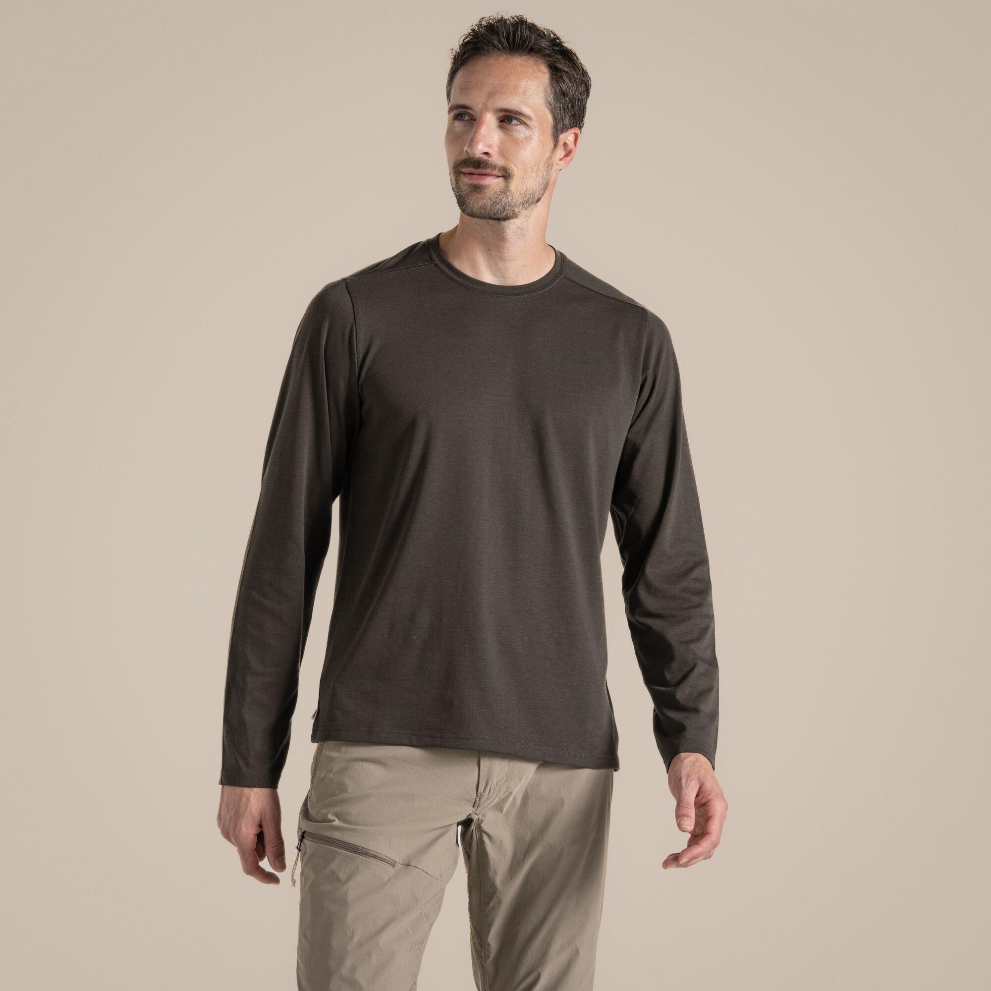 Craghoppers Men's Nosi Life Abel Long Sleeve Tshirt - Atlas Red - M