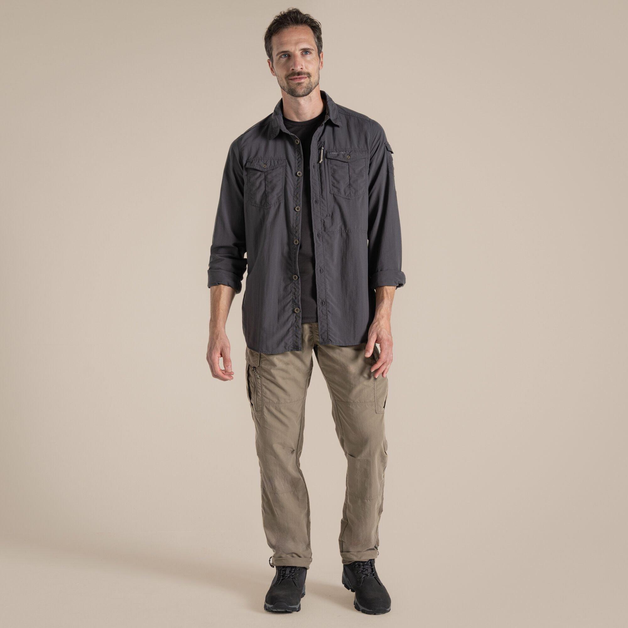 Craghoppers Men's Nosilife Adventure Iii Quick-Drying Shirt - Black Pepper - 4XL