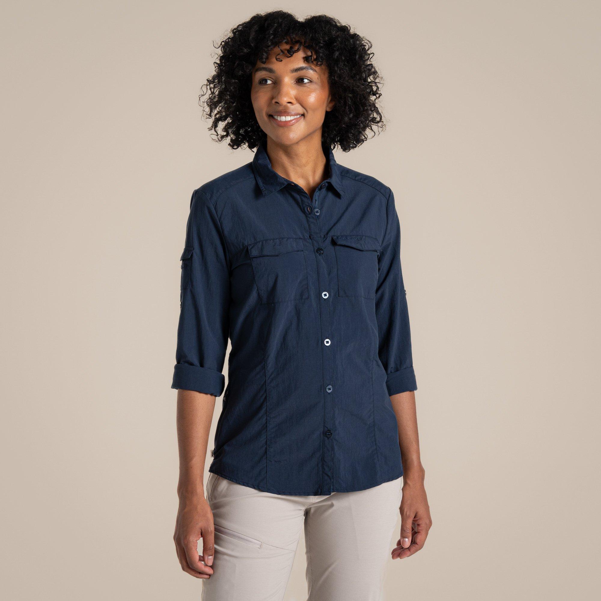 Craghoppers Evans Women's Nosilife Adventure Iii Quick-Drying Shirt - Blue Navy - 12