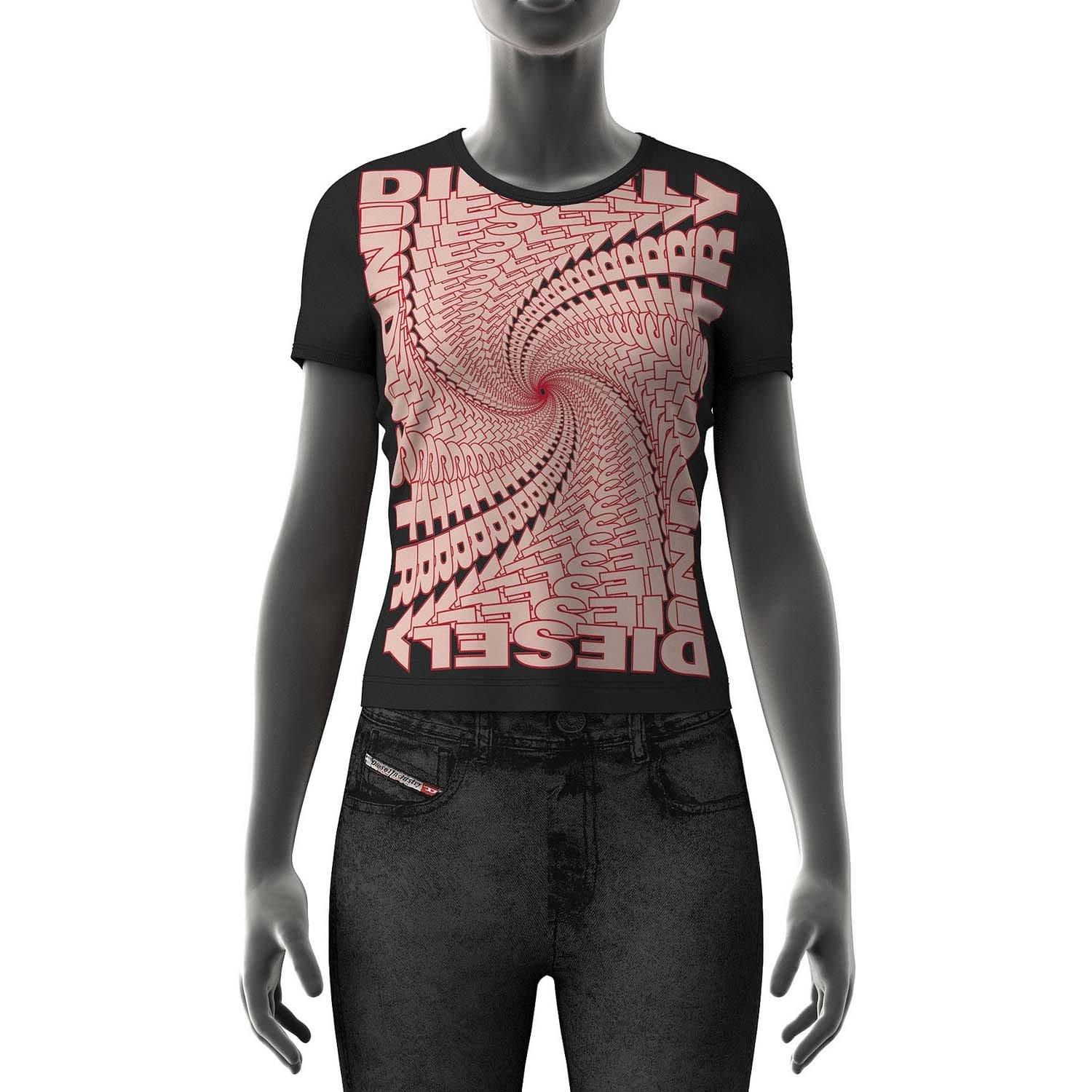 Black - Diesel - T-Uncutie-Long-N16 T-Shirt - 1