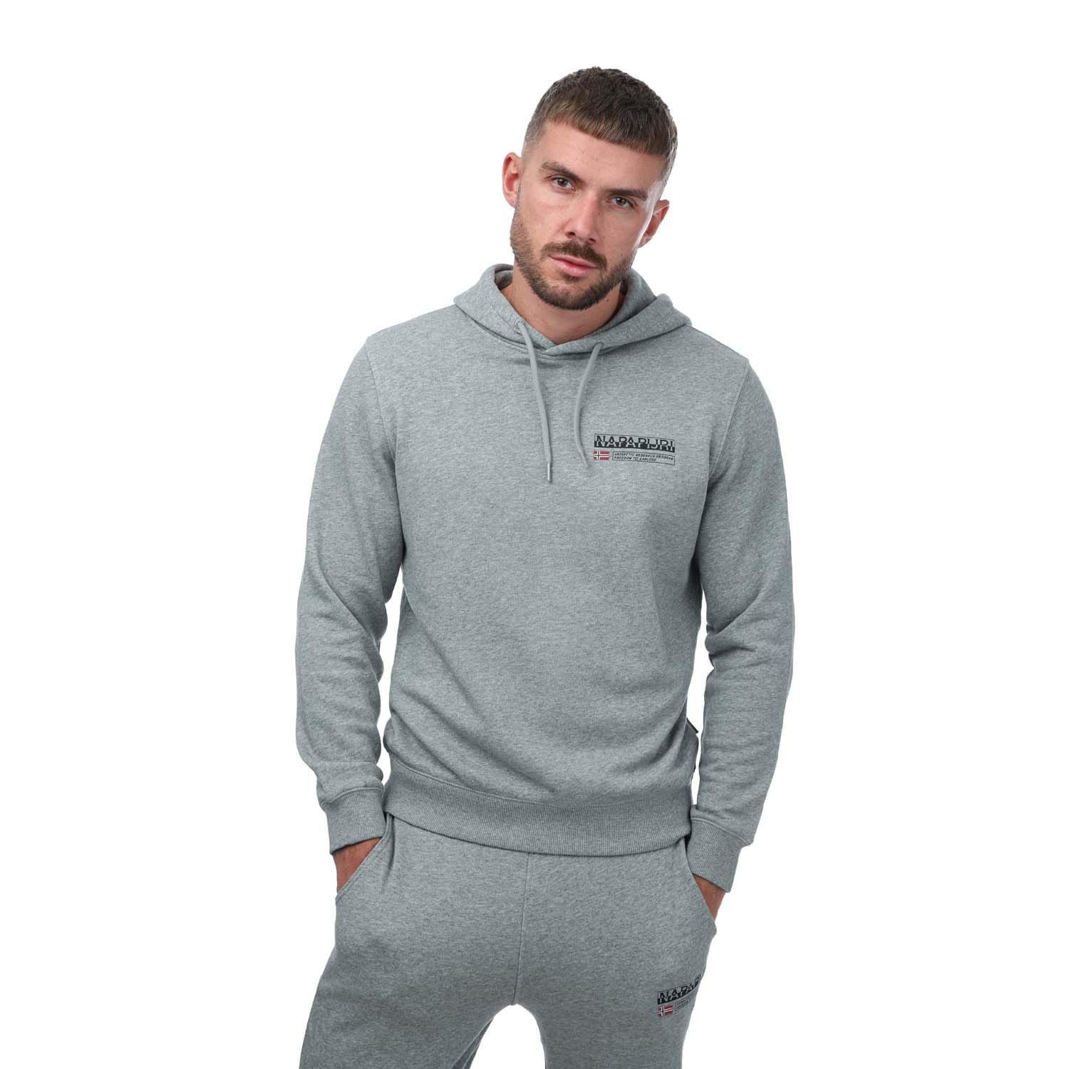 Grey Marl - Napapijri - Kasba Logo Hoody - 1