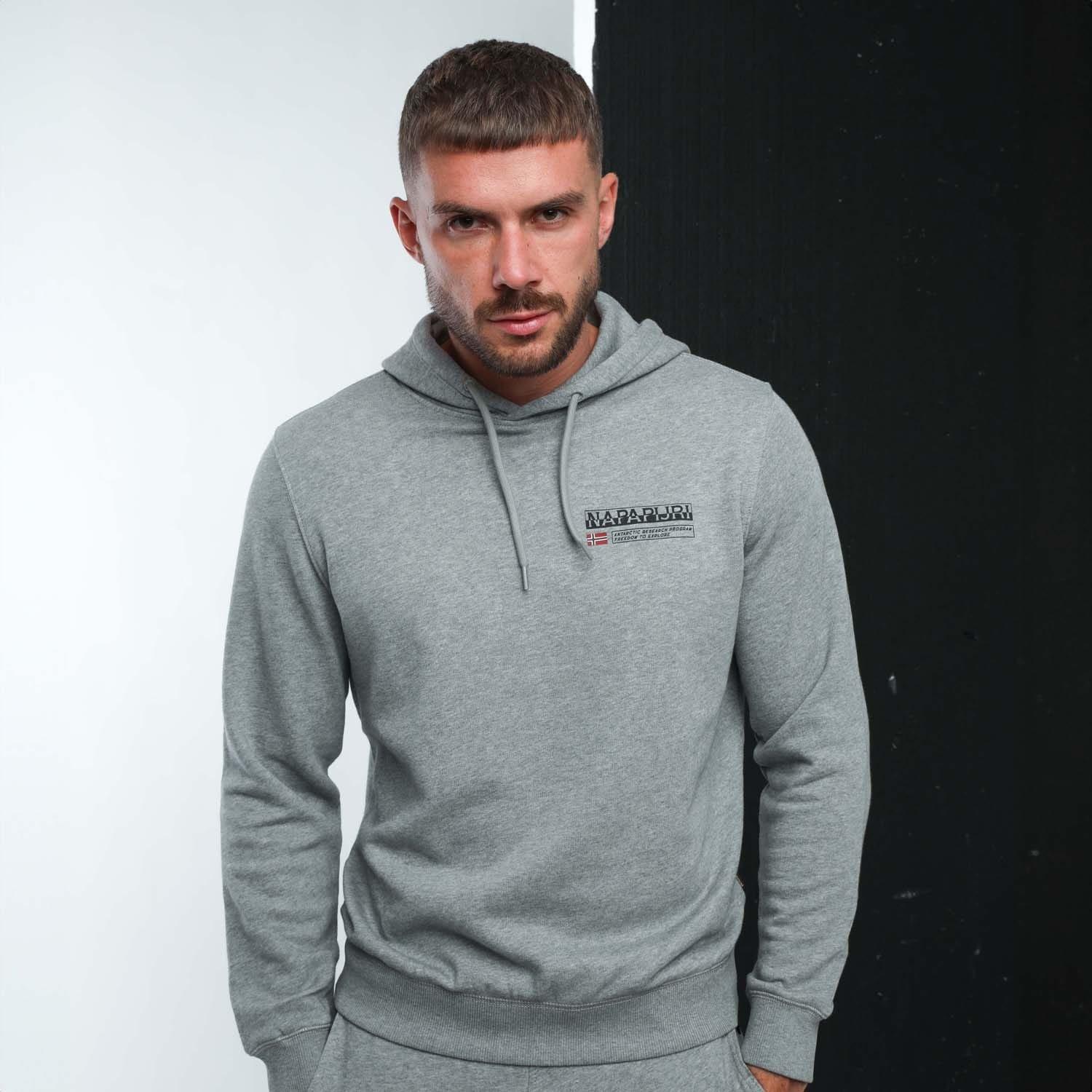 Grey Marl - Napapijri - Kasba Logo Hoody - 4
