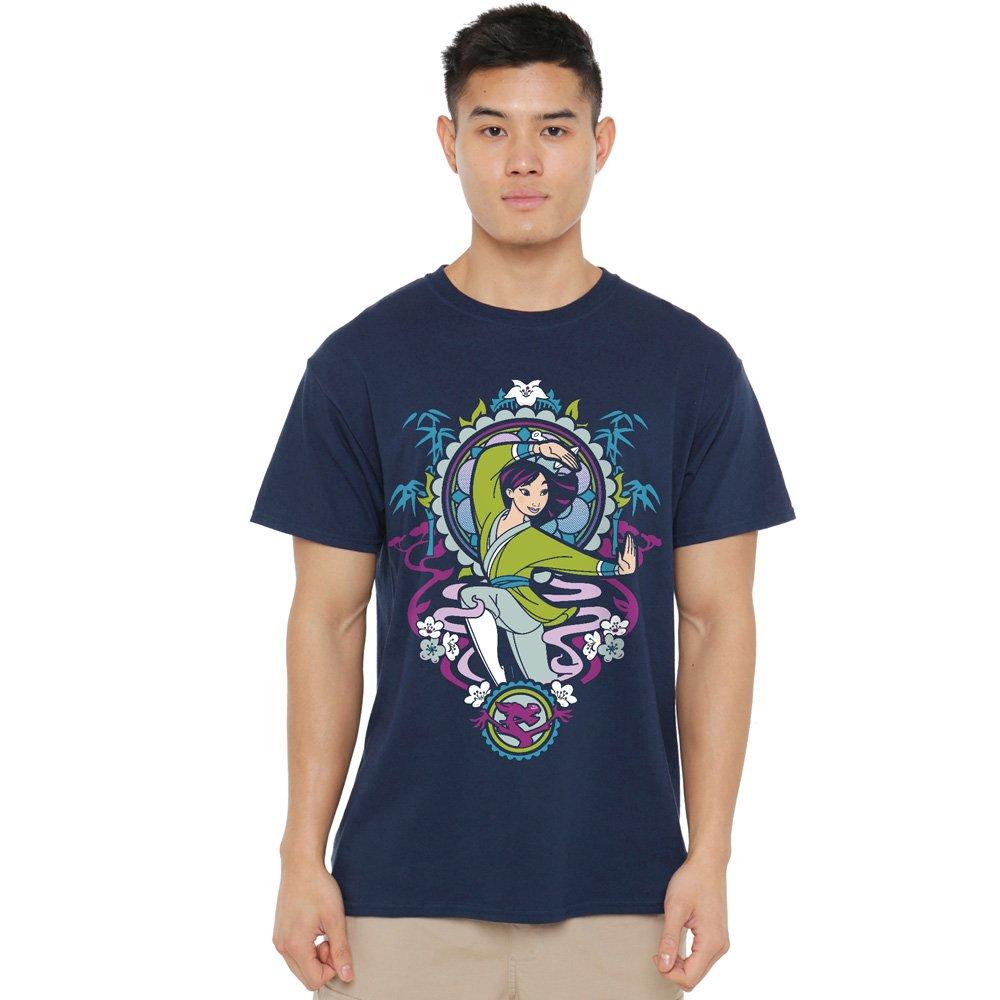 Navy - Disney - Mulan Stained Glass T-Shirt Navy - 1