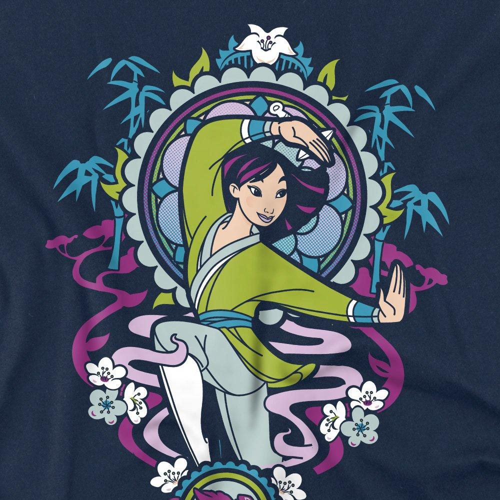Navy - Disney - Mulan Stained Glass T-Shirt Navy - 2