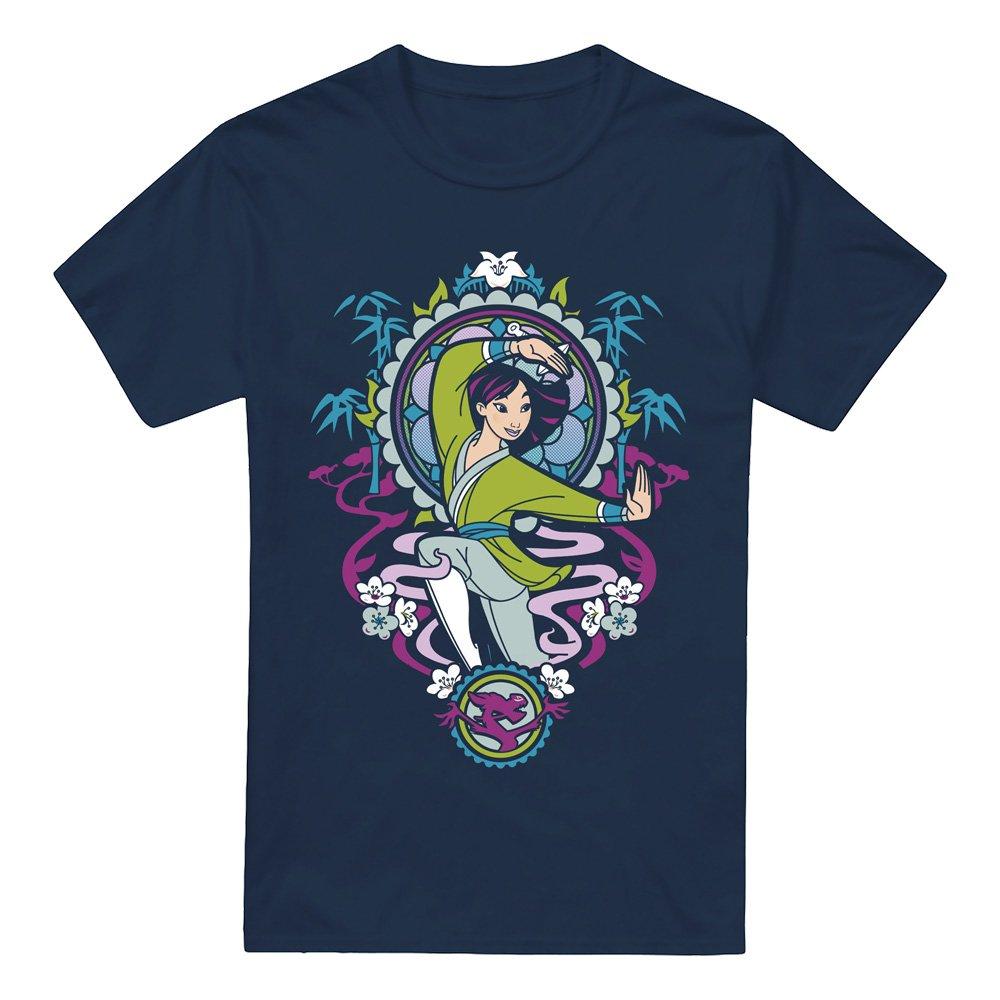 Navy - Disney - Mulan Stained Glass T-Shirt Navy - 4