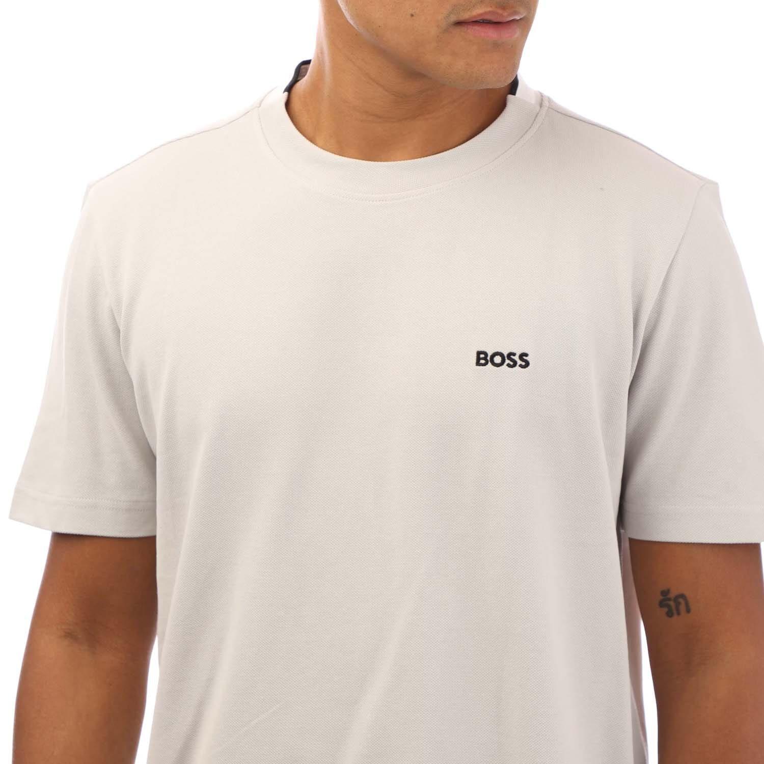 Grey - Boss - Taddy Cotton Piqu¿ T-Shirt - 2