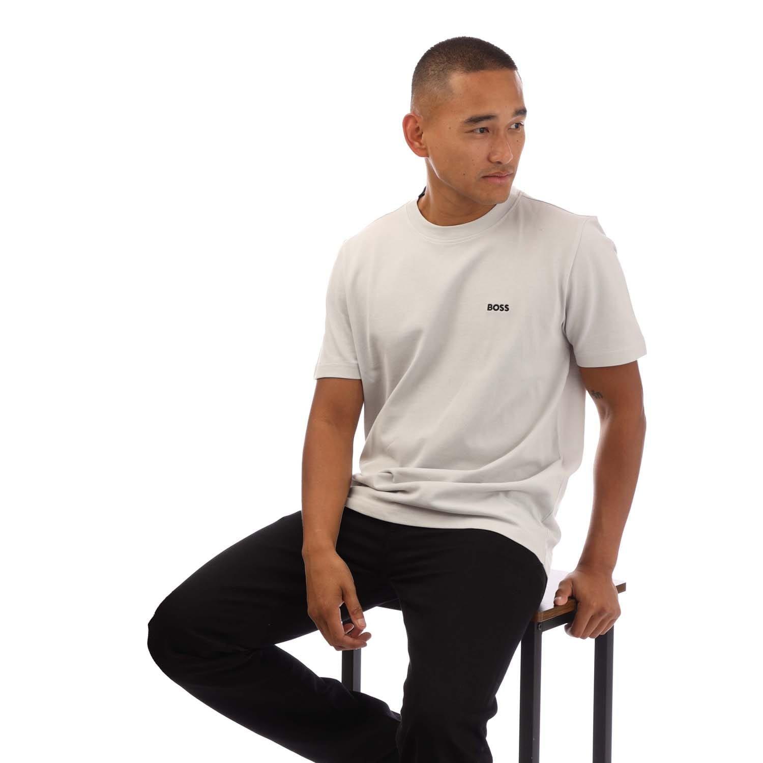 Grey - Boss - Taddy Cotton Piqu¿ T-Shirt - 4