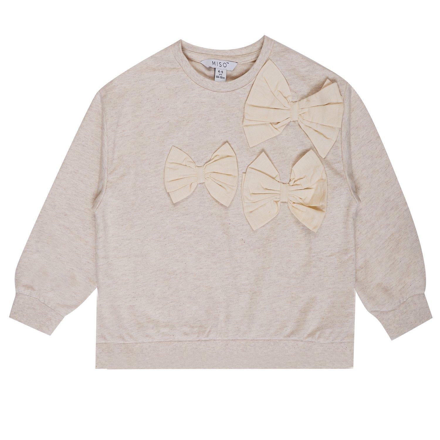 Crème/bleu-vert - Miso - Bow Top and Skirt Set - 2