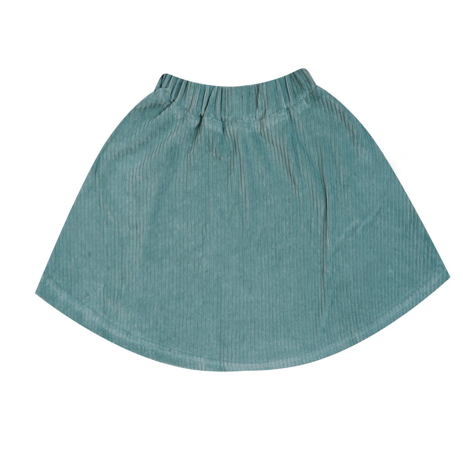 Crème/bleu-vert - Miso - Bow Top and Skirt Set - 6