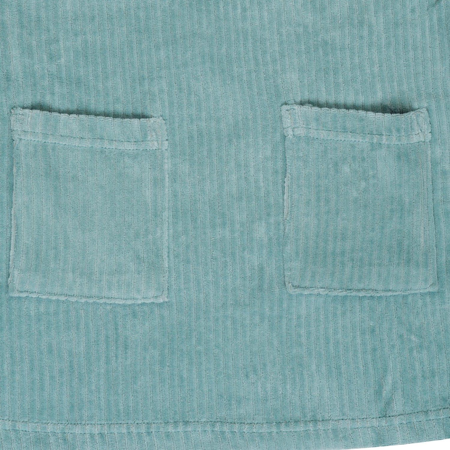 Teal/Cream - Miso - Kids' Corduroy Pinafore Dress - 8