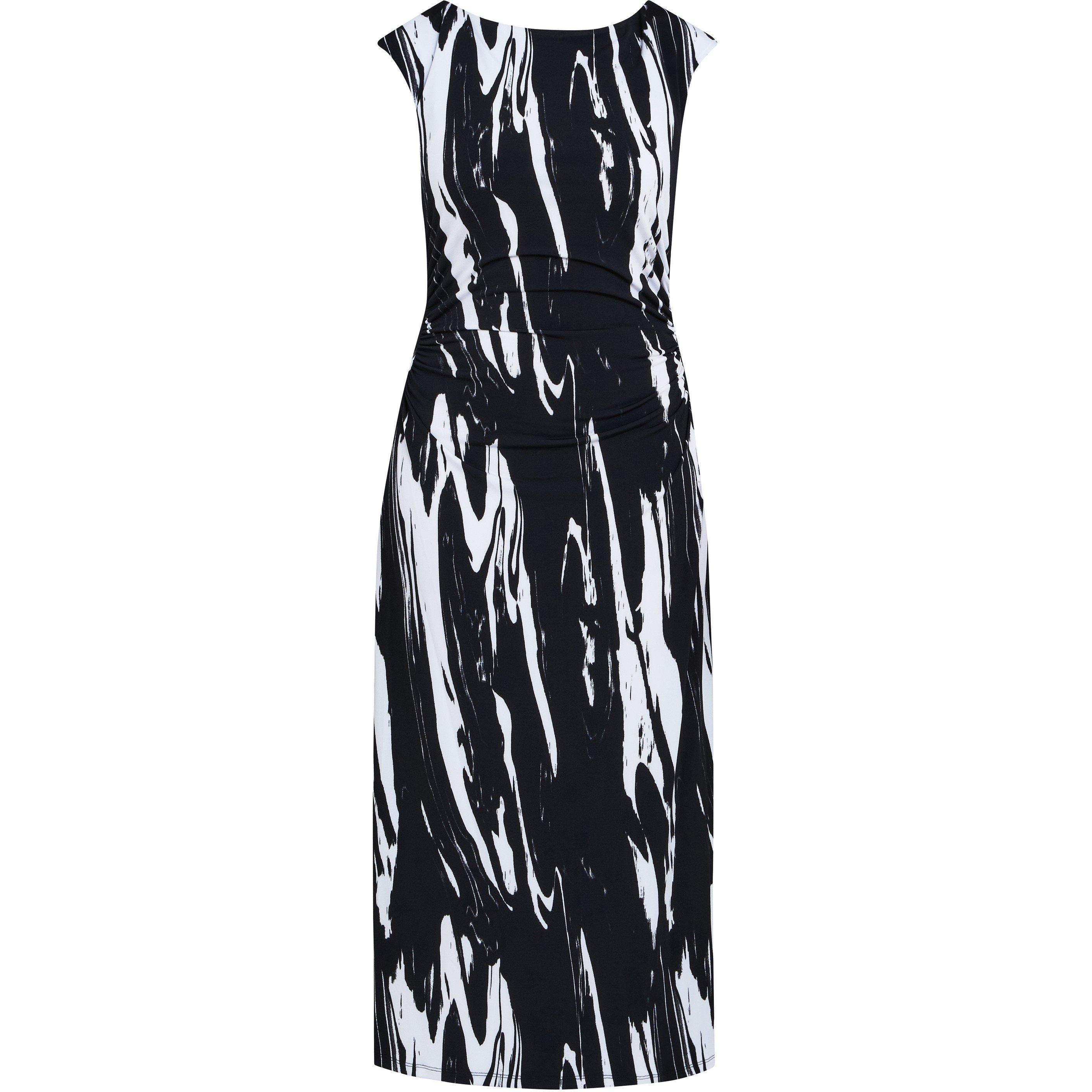 Black/White - Gina Bacconi - LUCIA ABSTRACT PRINT DRESS - 4