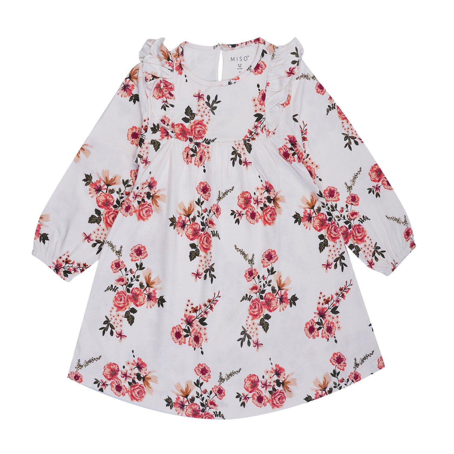 Kremasto - Miso - Kids' Floral Jersey Dress - 1