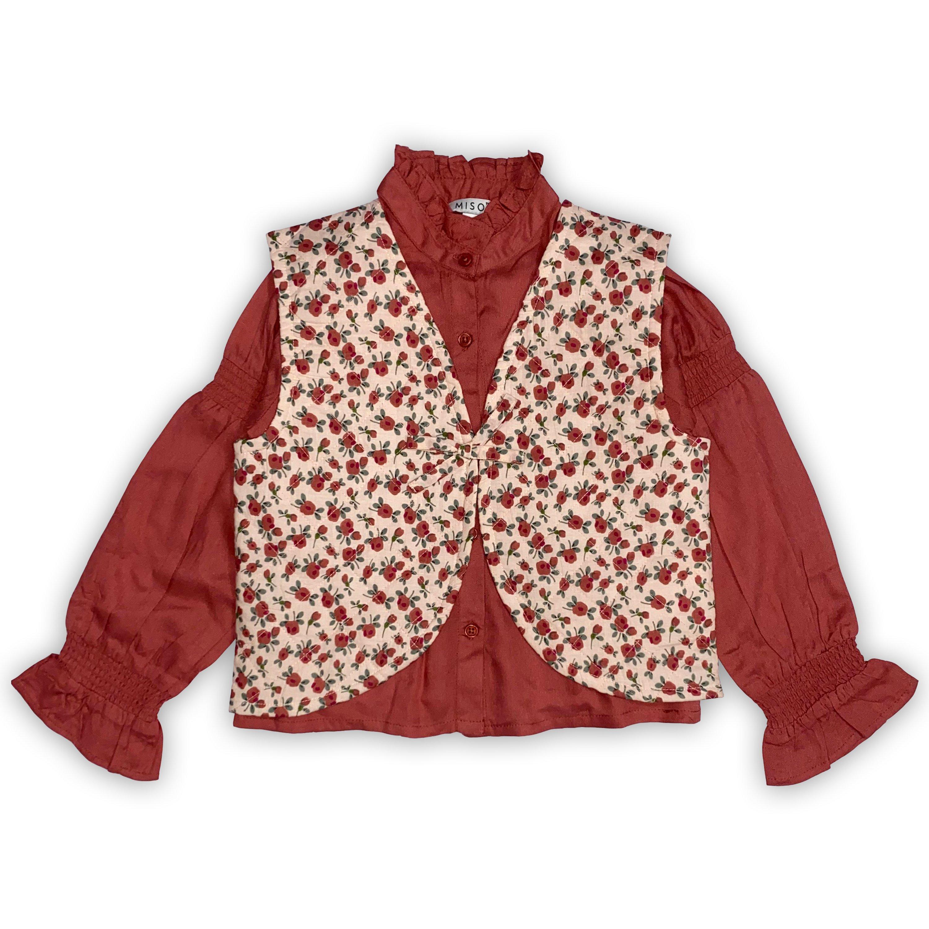 Roze/Zwart - Miso - Rara Top and Skirt Set - 3