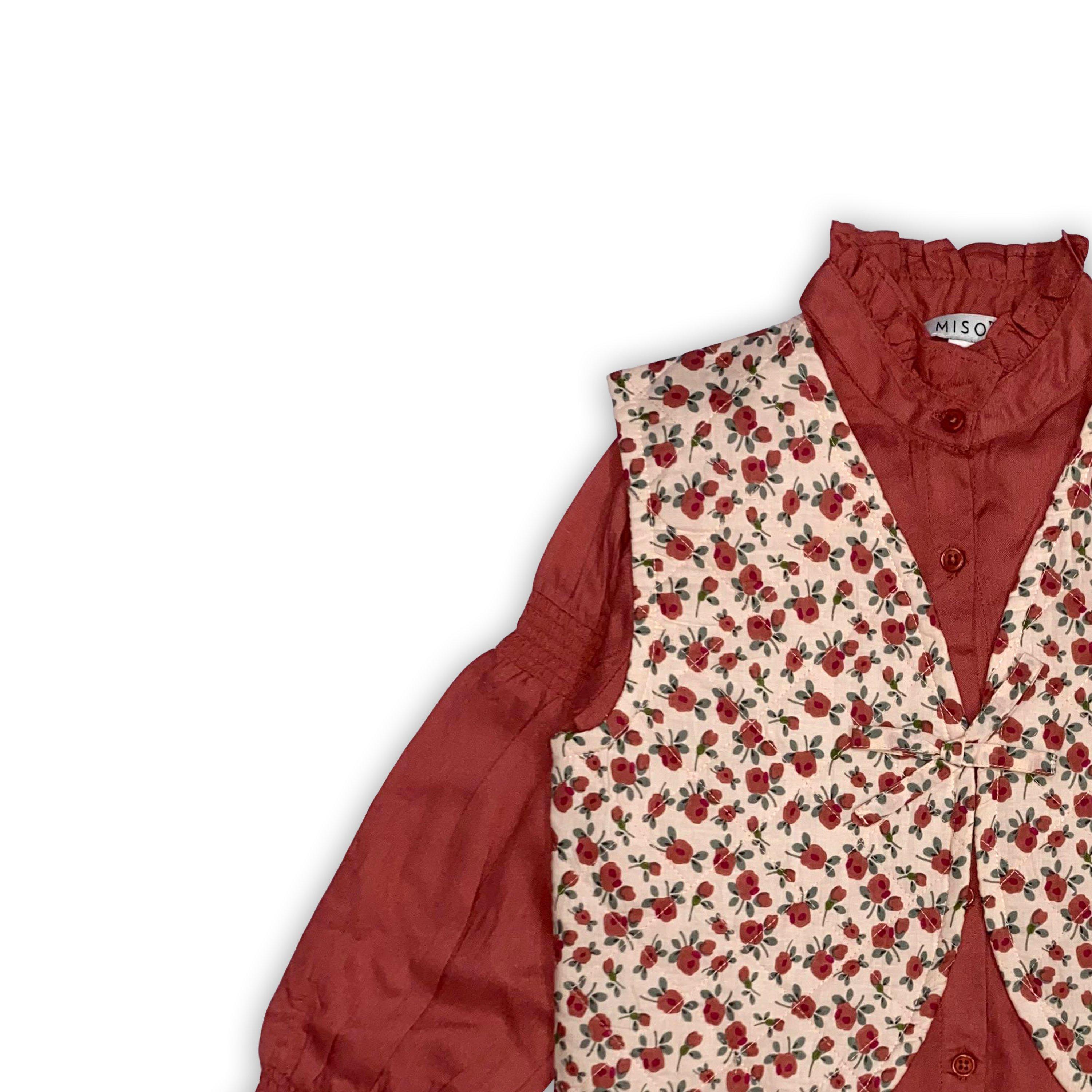 Roze/Zwart - Miso - Rara Top and Skirt Set - 5