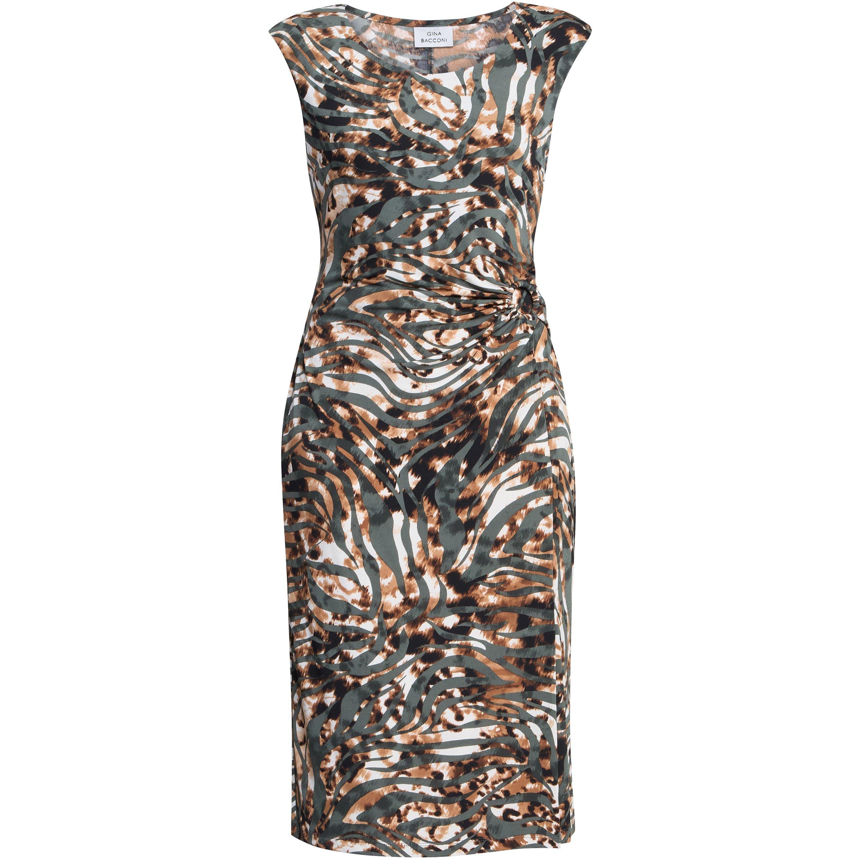 Olive - Gina Bacconi - Women's Mona Abstract Print Wrap Dress - 4