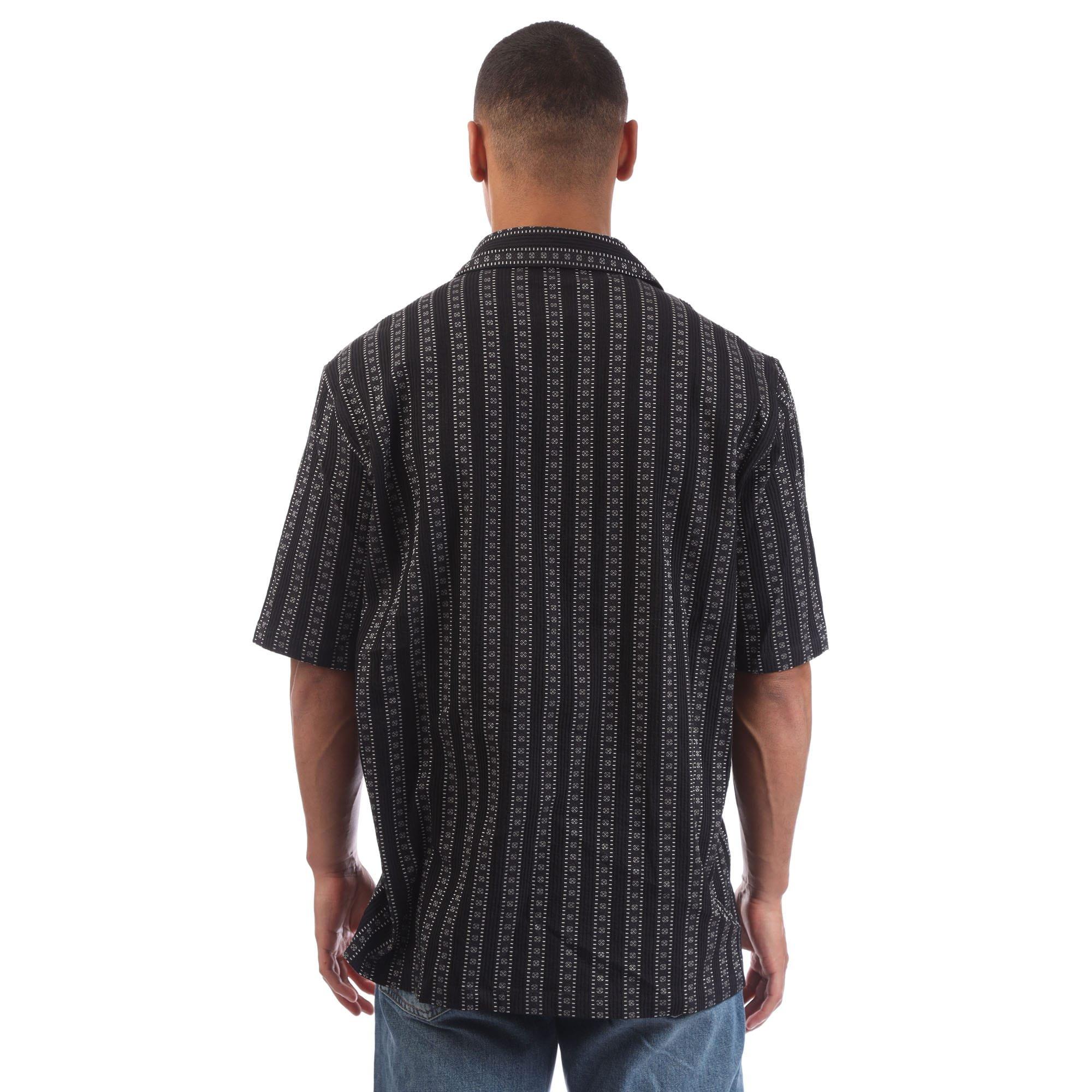 Black - Off White - Arrow Stripes Bowling Shirt - 3