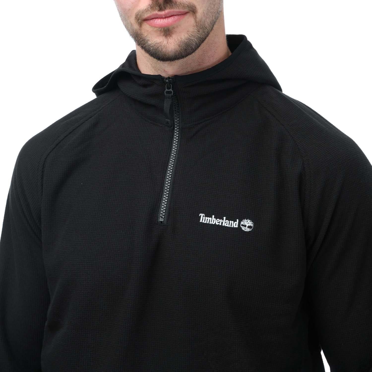 Black - Timberland - Kearsage Polartec quarter Fleece - 3