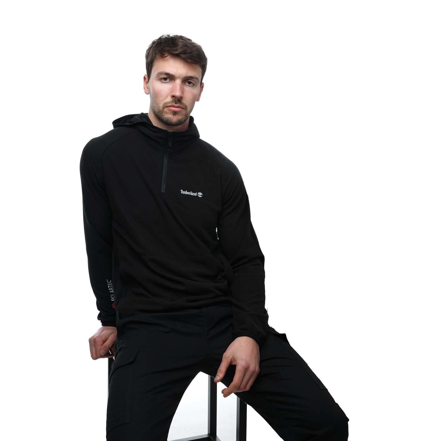 Black - Timberland - Kearsage Polartec quarter Fleece - 4