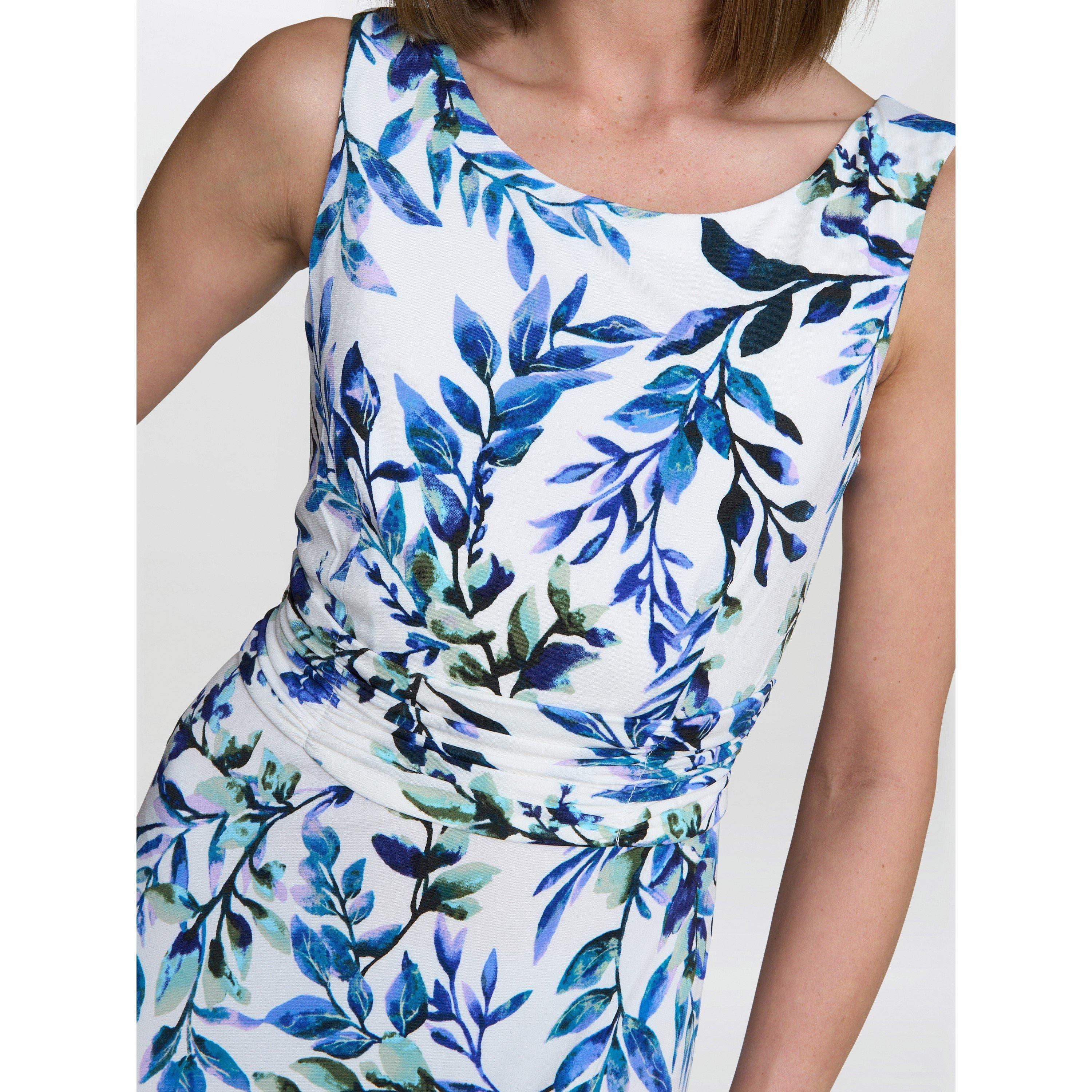 Ivory Blue - Gina Bacconi - GEORGE FLORAL PRINT MIDI DRESS - 5