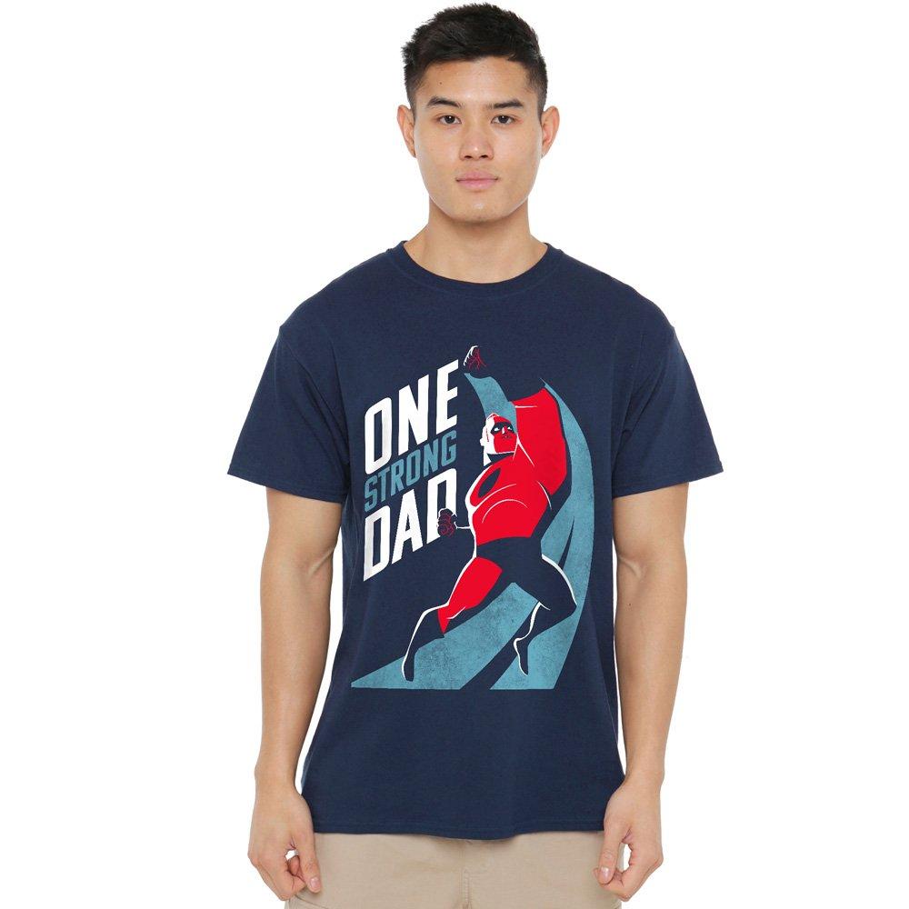 Navy - Disney - The Incredibles FatherS Day One Strong Dad Mens T - 1