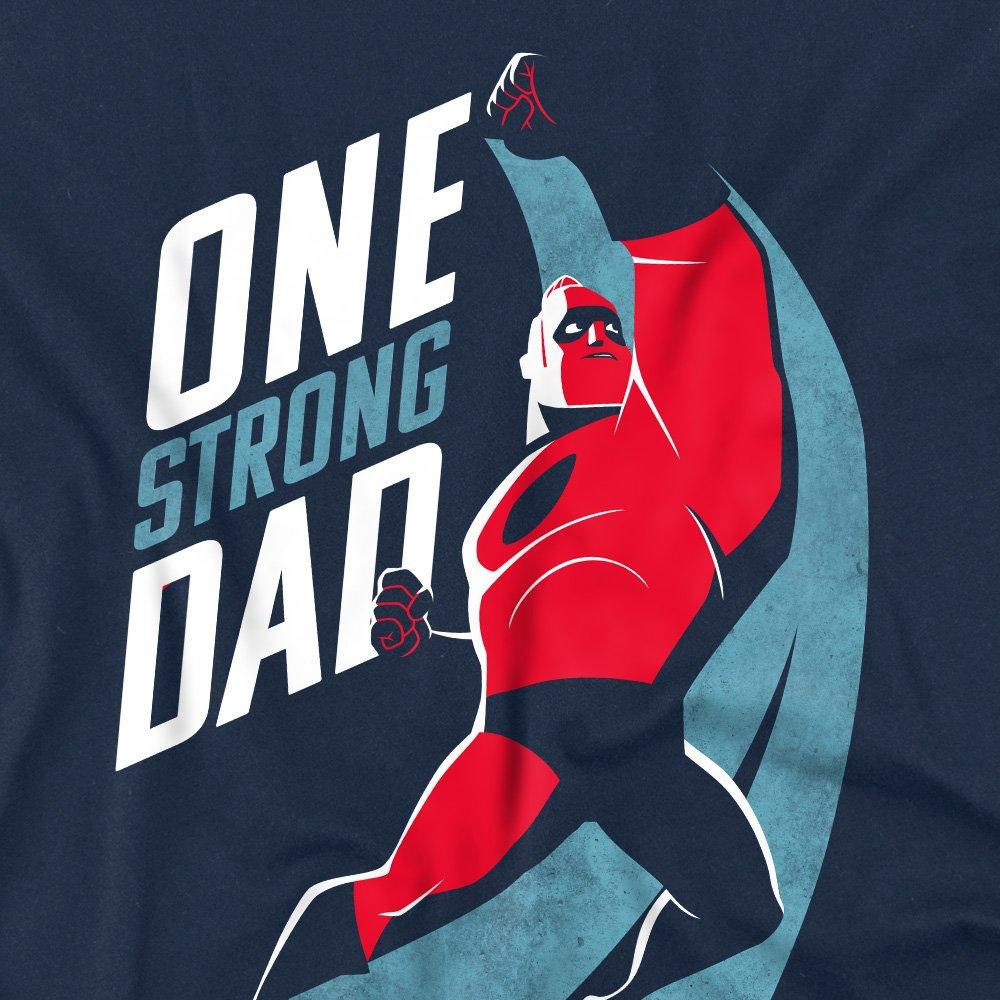 Navy - Disney - The Incredibles FatherS Day One Strong Dad Mens T - 2