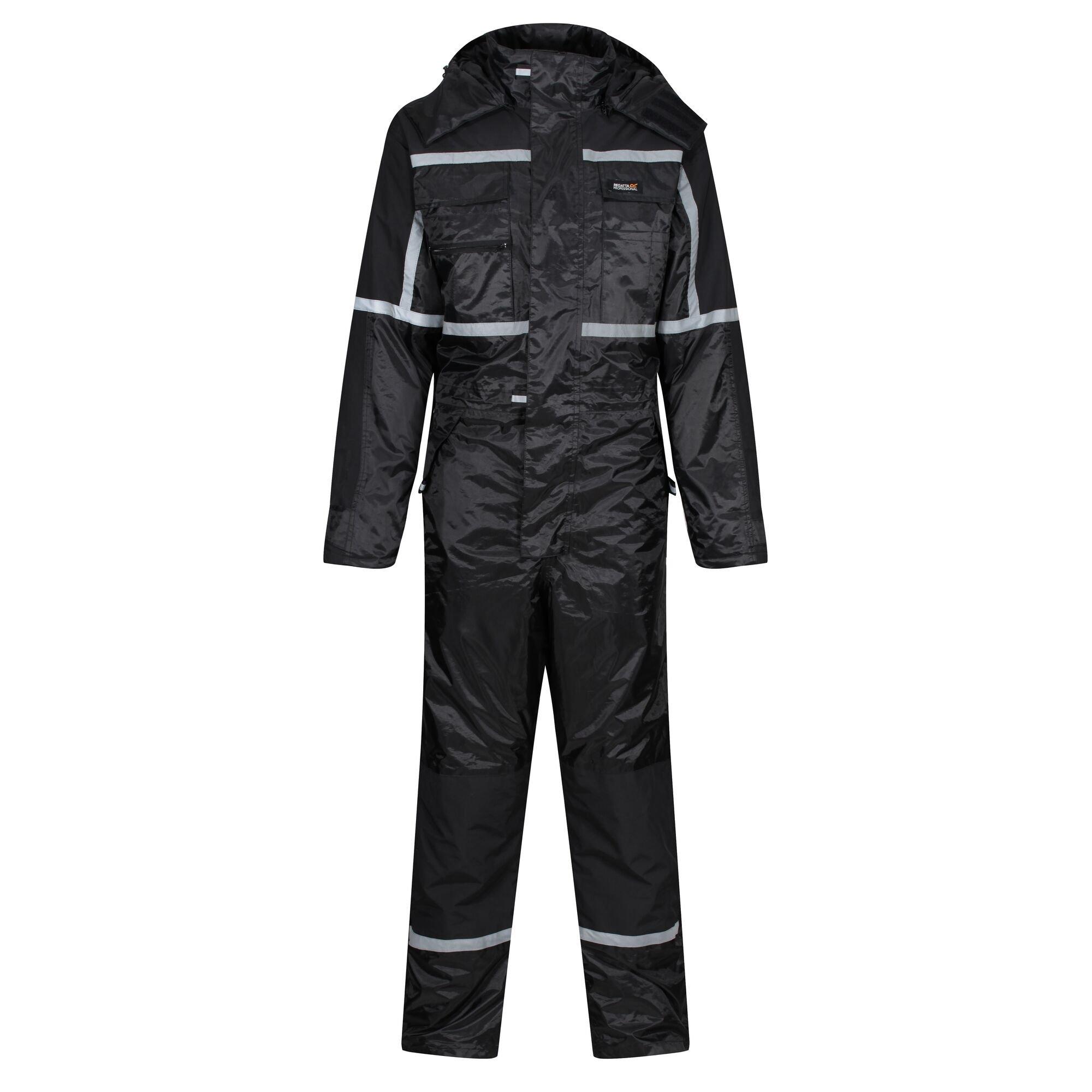Black - Regatta - Waterproof Insulated Coverall - 10