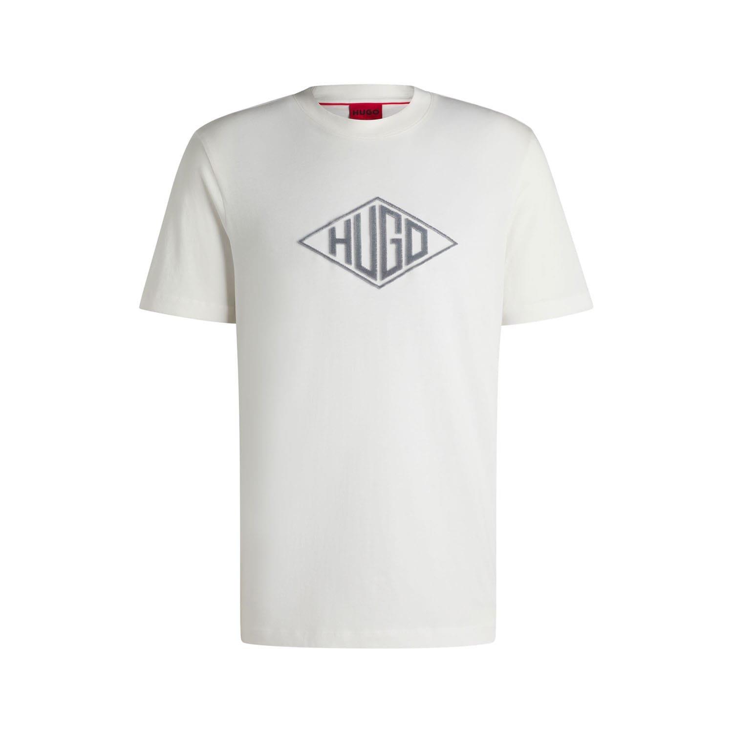 Natural - Hugo - Dalendi Geometric Logo T-Shirt - 5