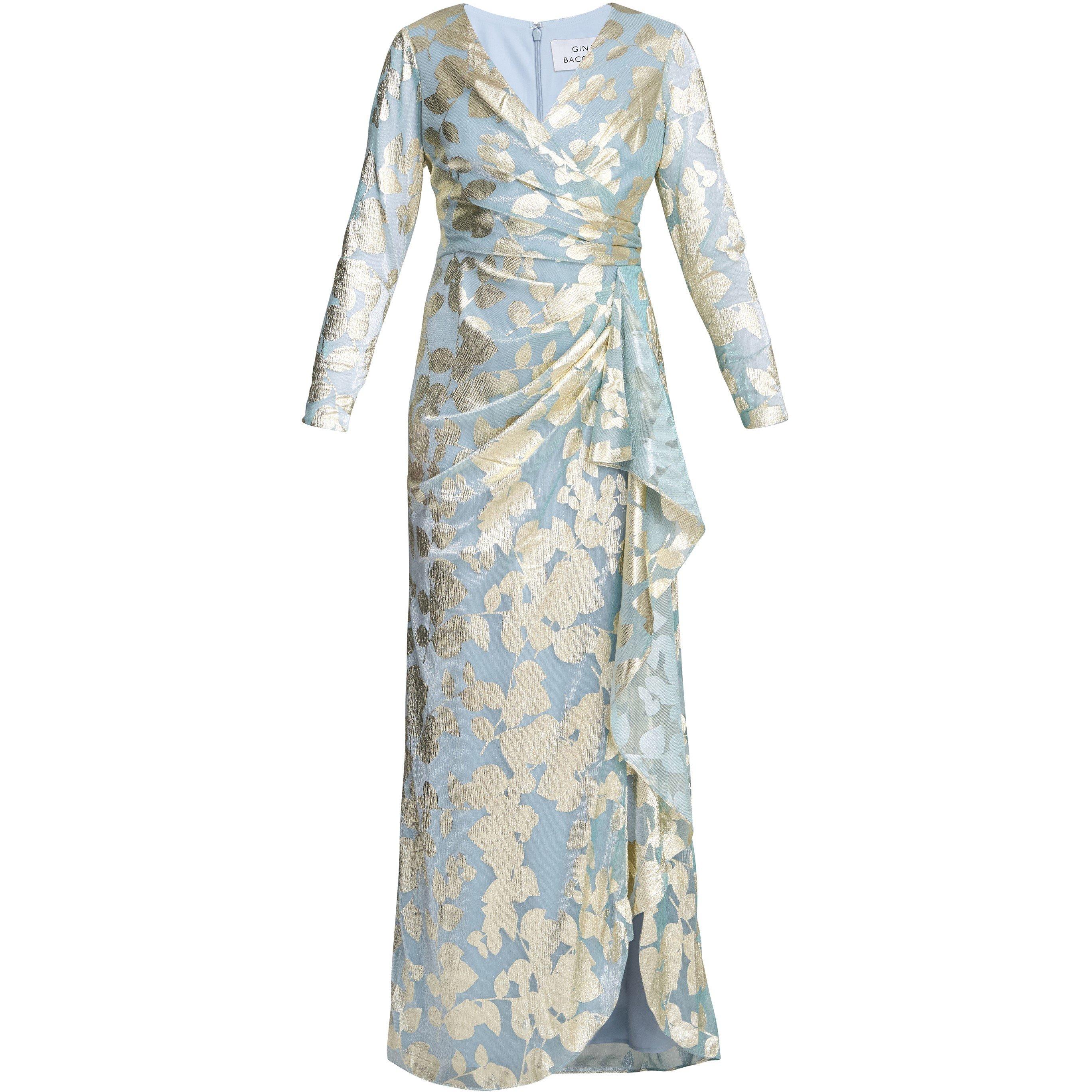 Gina Bacconi Women's Kamala Foil Maxi Dress - Sage - 10