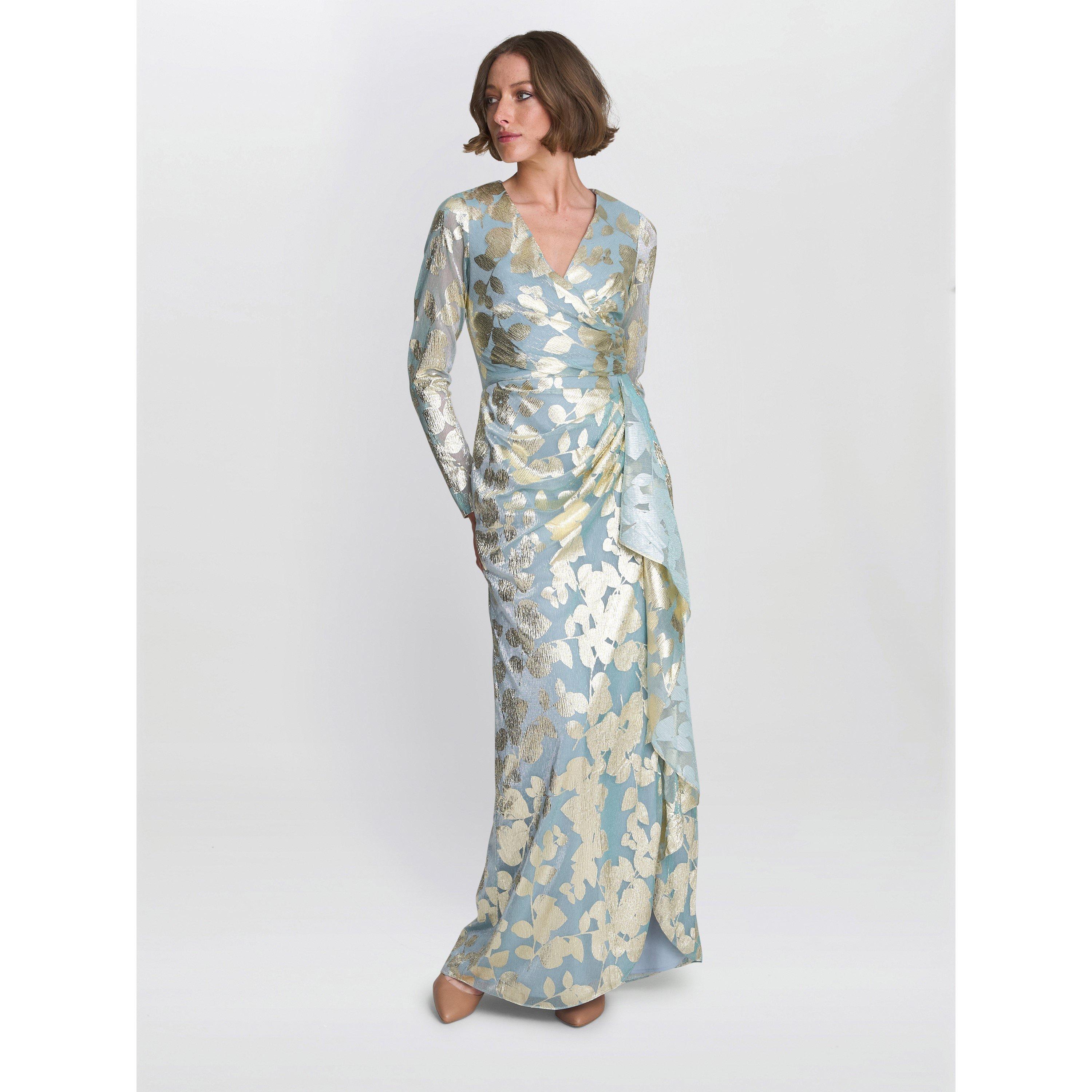 Sage - Gina Bacconi - Kamala Foil Maxi Dress - 4