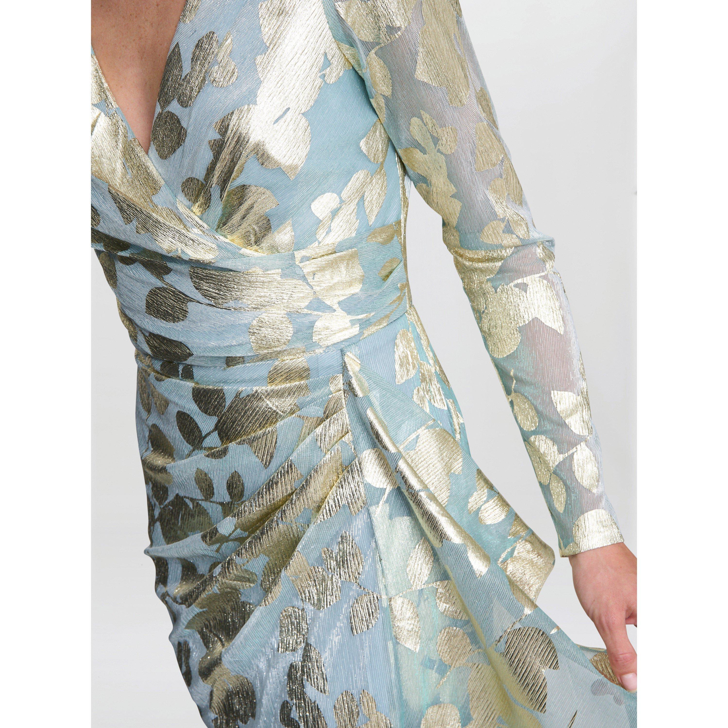 Sage - Gina Bacconi - Kamala Foil Maxi Dress - 5
